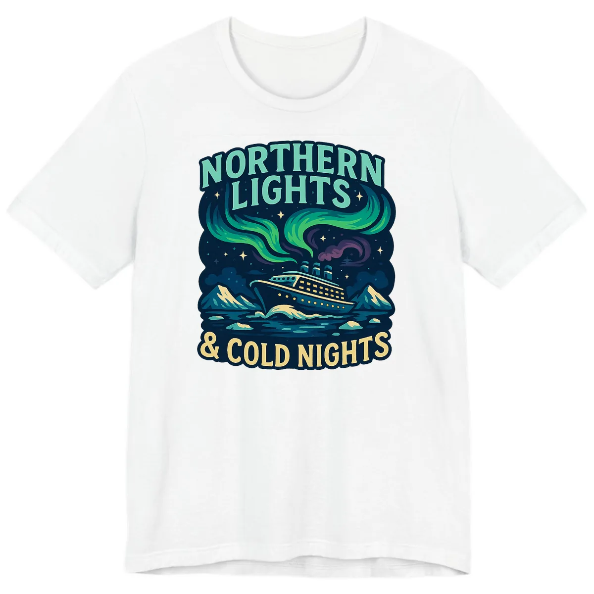 Northern Lights & Cold Nights Premium T-Shirt in White