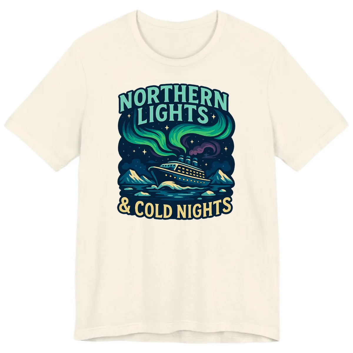 Northern Lights & Cold Nights Premium T-Shirt in Natural