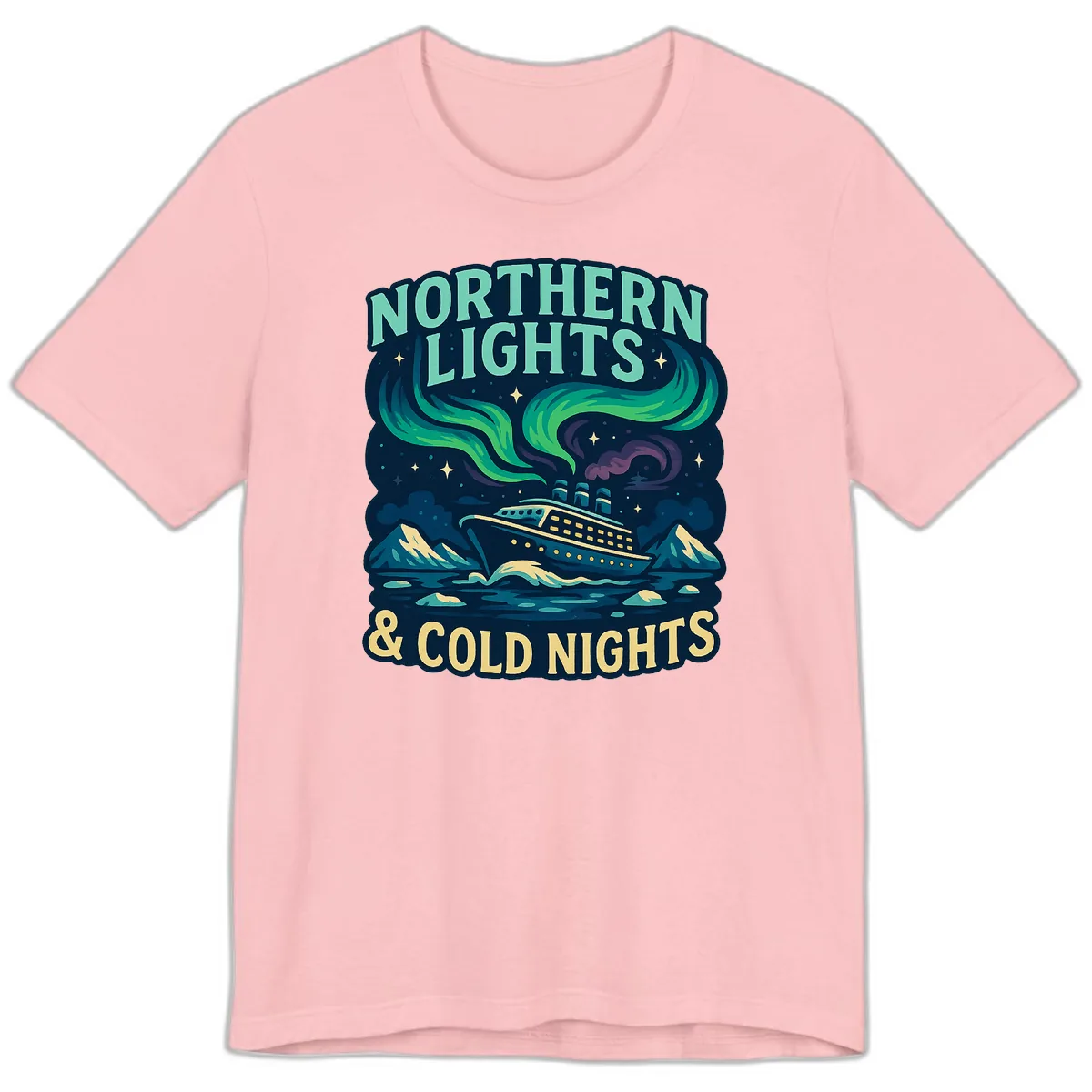 Northern Lights & Cold Nights Premium T-Shirt in Pink