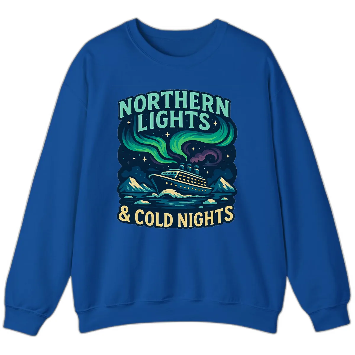 Northern Lights & Cold Nights Sweatshirt in Royal