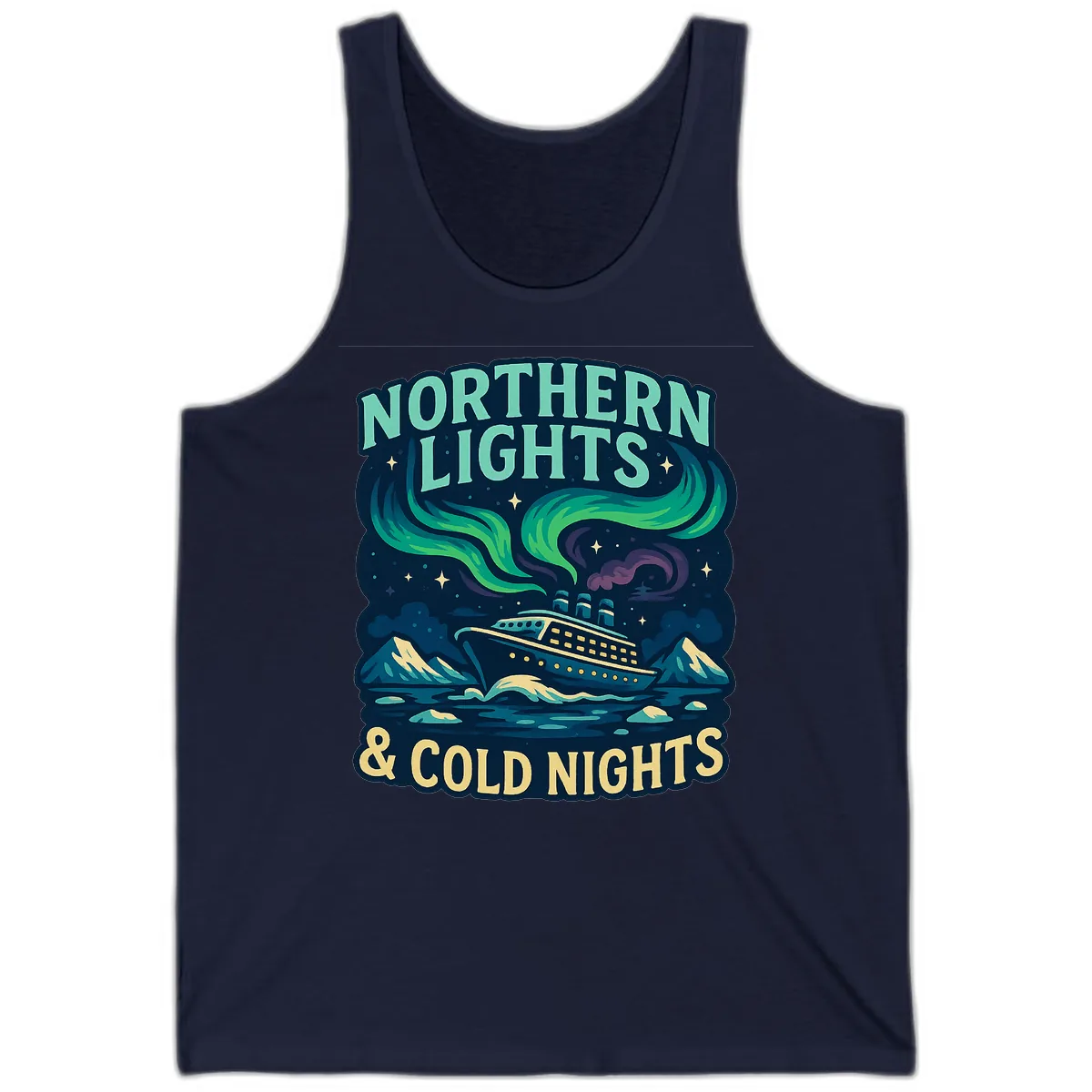 Northern Lights & Cold Nights Tank in Navy