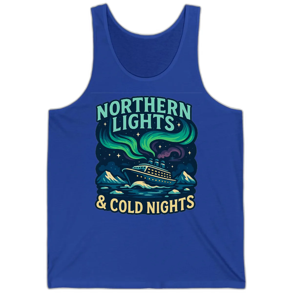 Northern Lights & Cold Nights Tank in True Royal