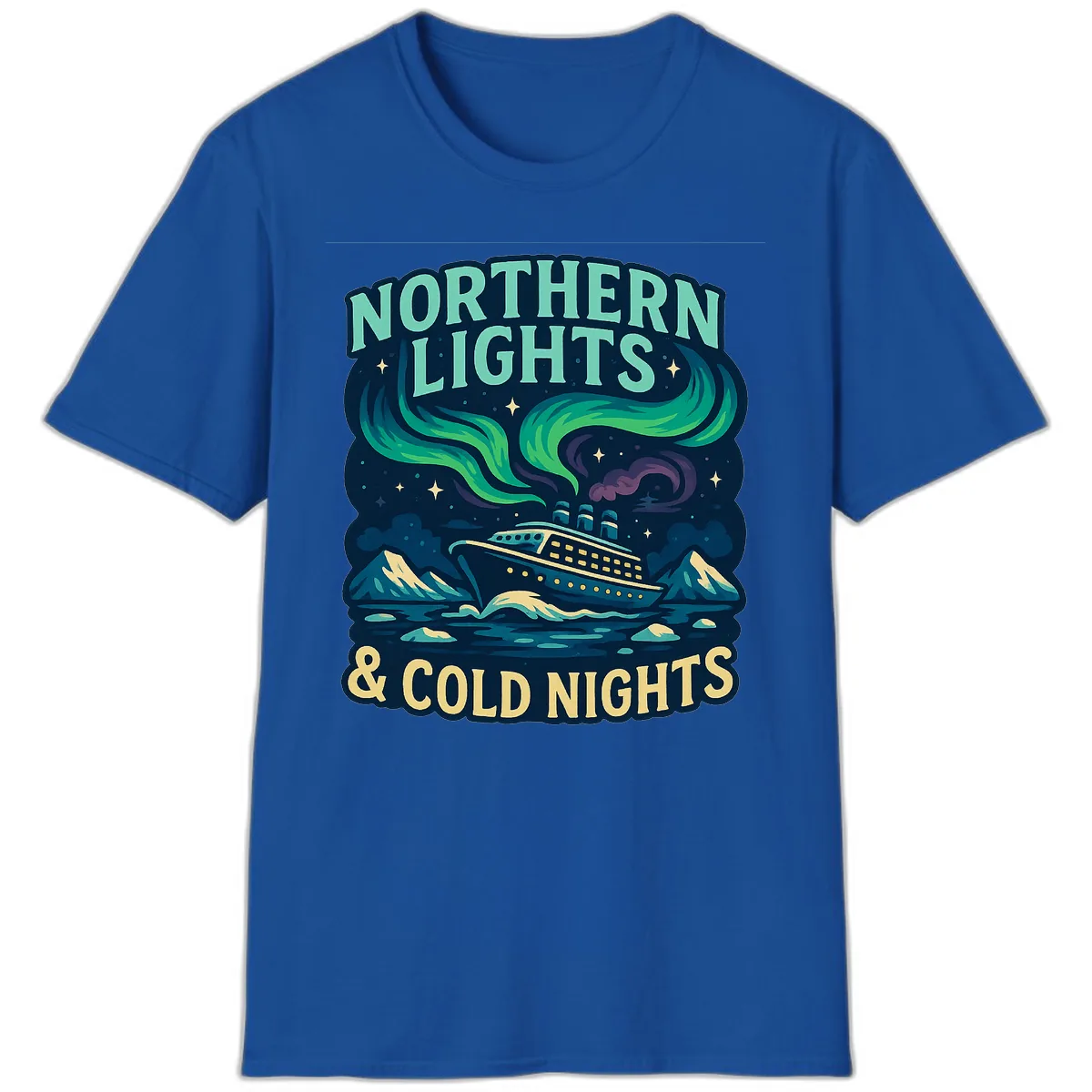 Northern Lights & Cold Nights T-Shirt in Royal