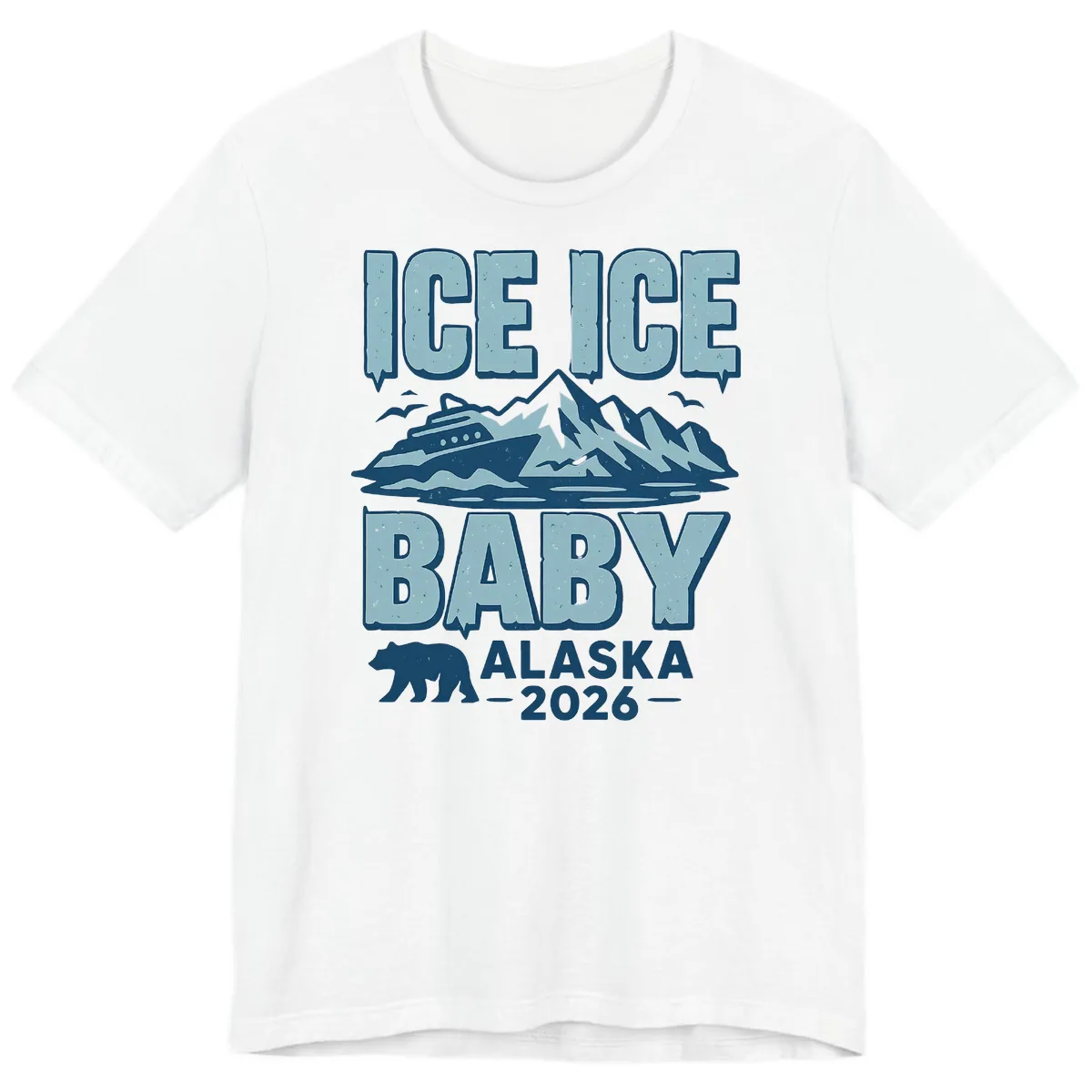 Ice Ice Baby Alaska Cruise Premium T-Shirt in White