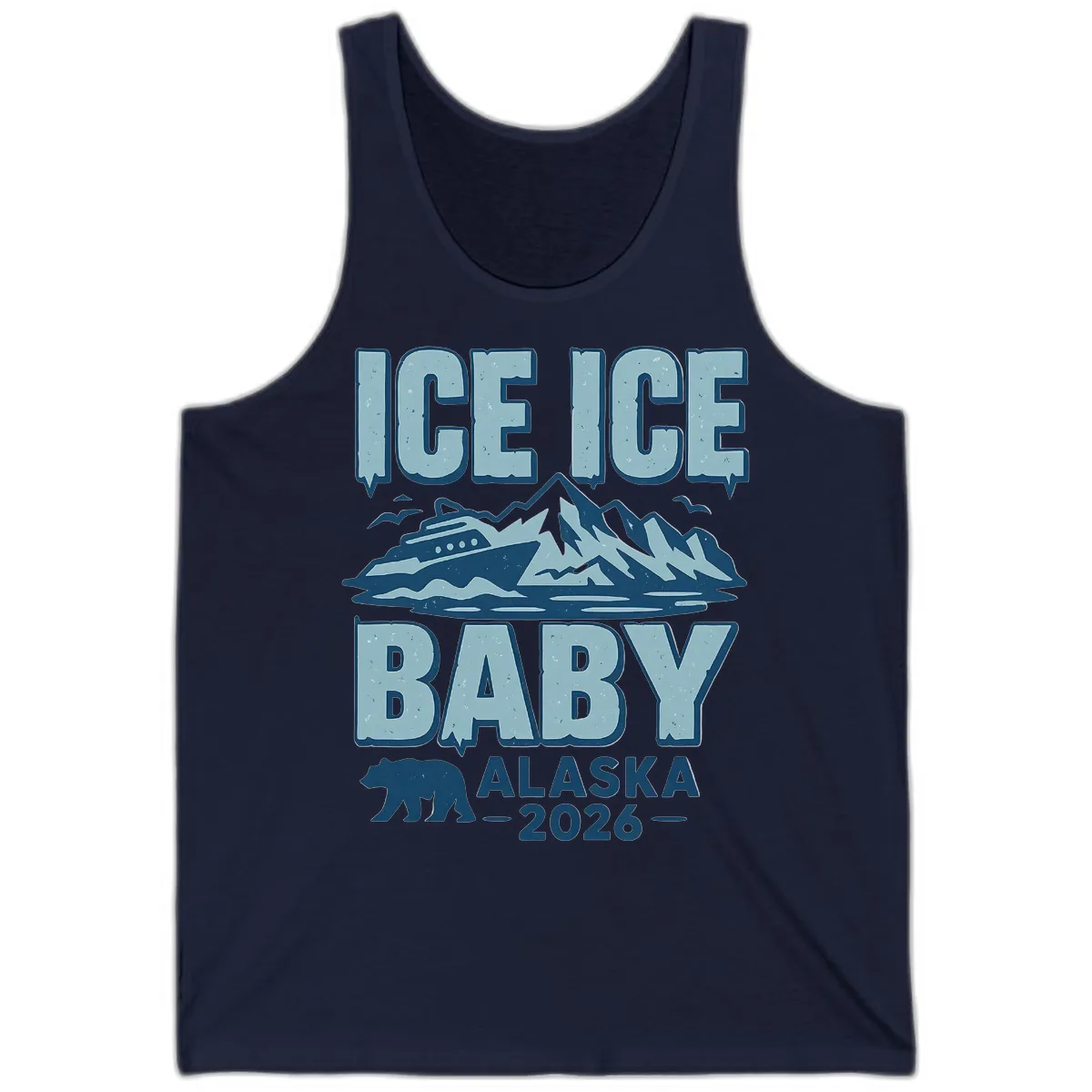 Ice Ice Baby Alaska Cruise Tank in Navy