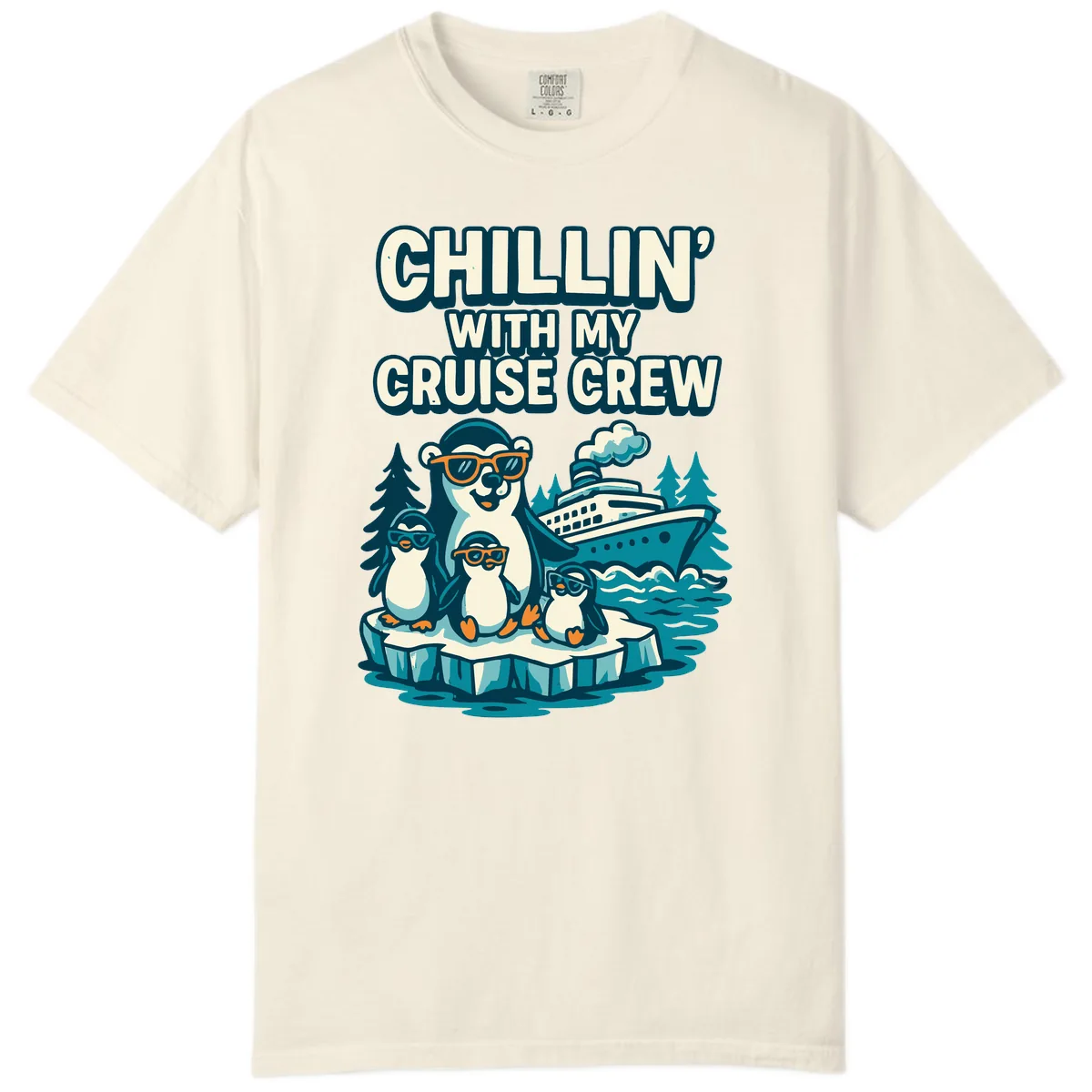 Chillin' With My Cruise Crew Comfort Color in Ivory
