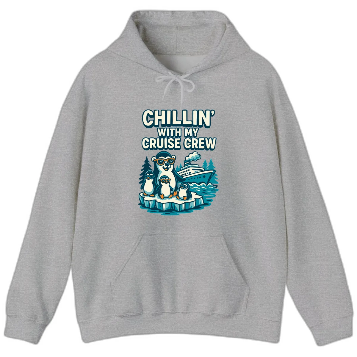 Chillin' With My Cruise Crew Hoodie in Sport Grey