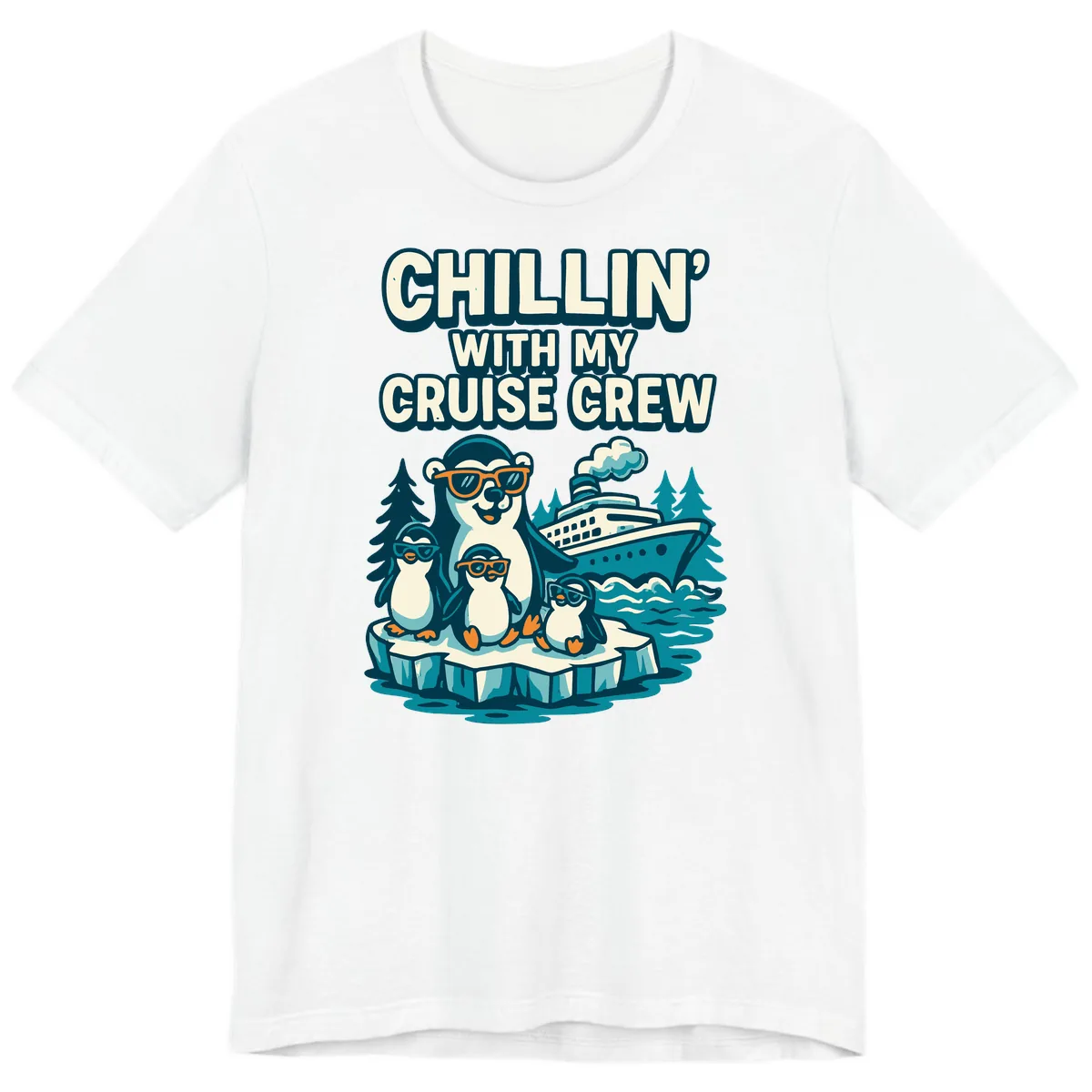 Chillin' With My Cruise Crew Premium T-Shirt in White