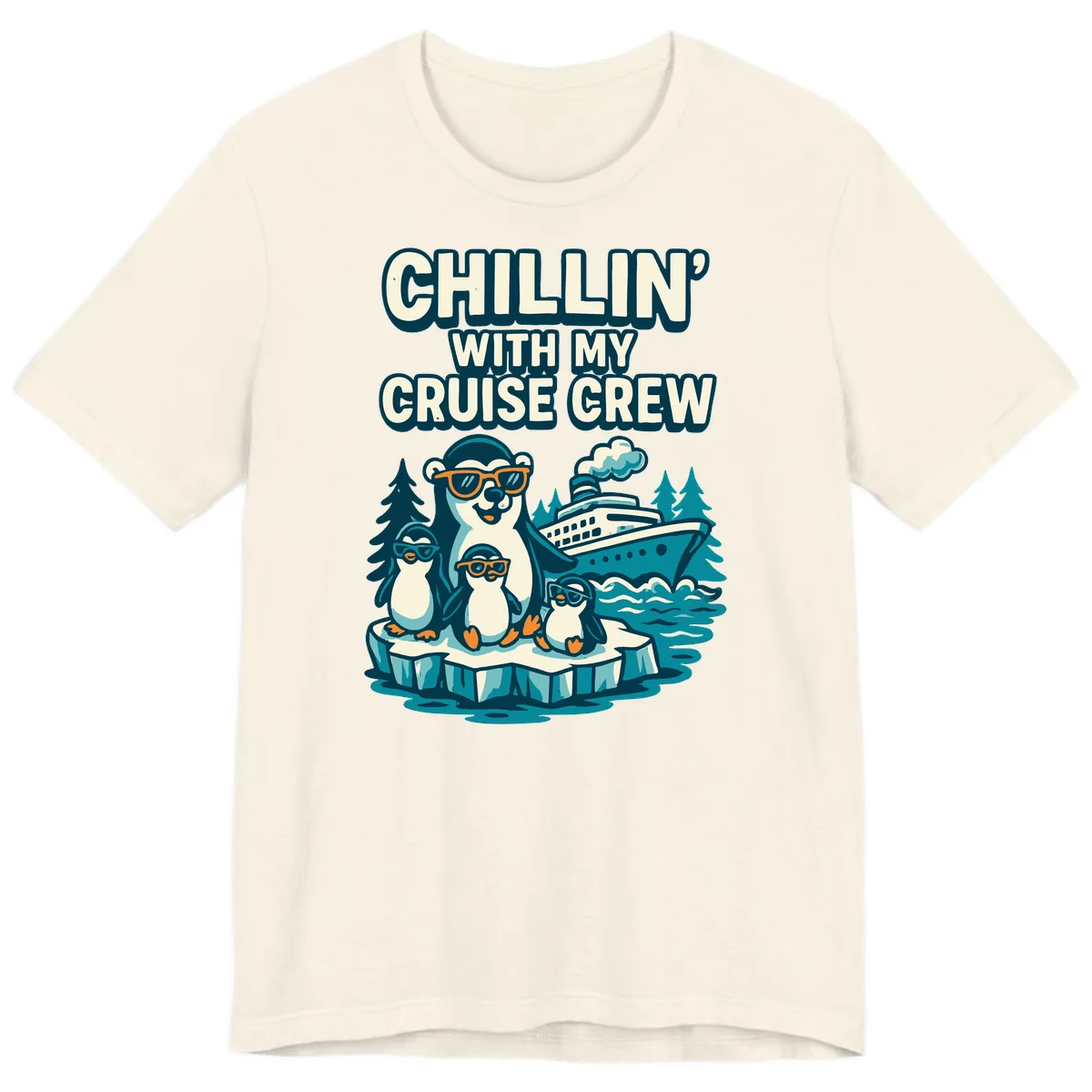 Chillin' With My Cruise Crew Premium T-Shirt in Natural