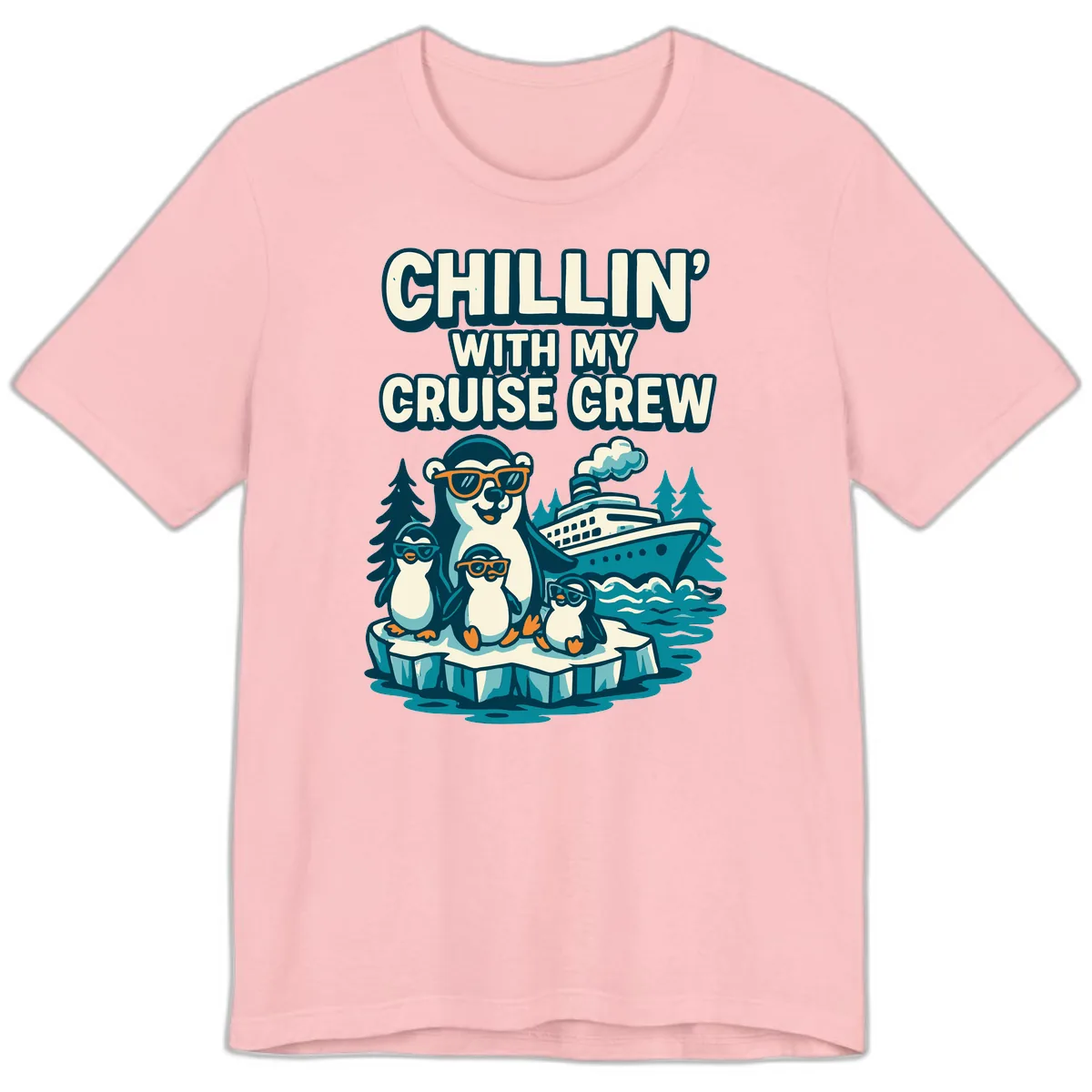 Chillin' With My Cruise Crew Premium T-Shirt in Pink
