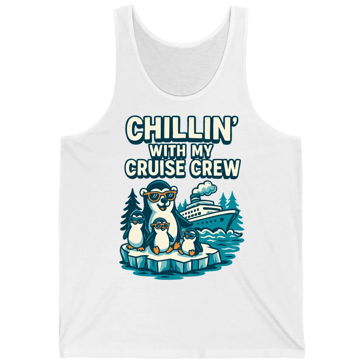 Chillin' With My Cruise Crew Tank in White