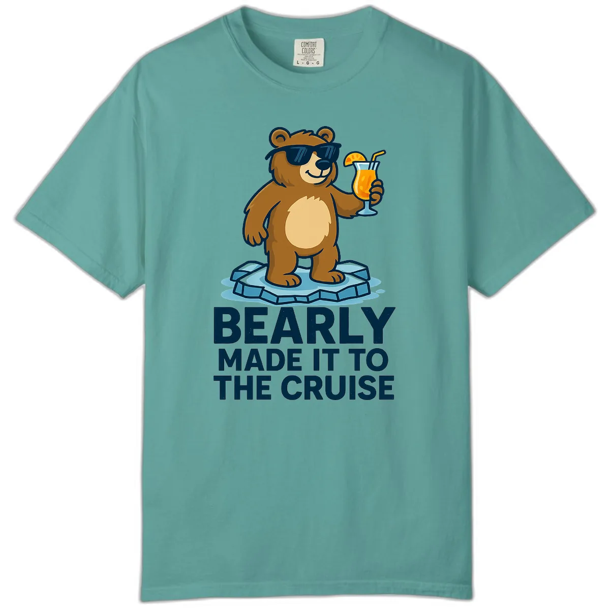 Bearly Made It To The Cruise Comfort Color in Seafoam