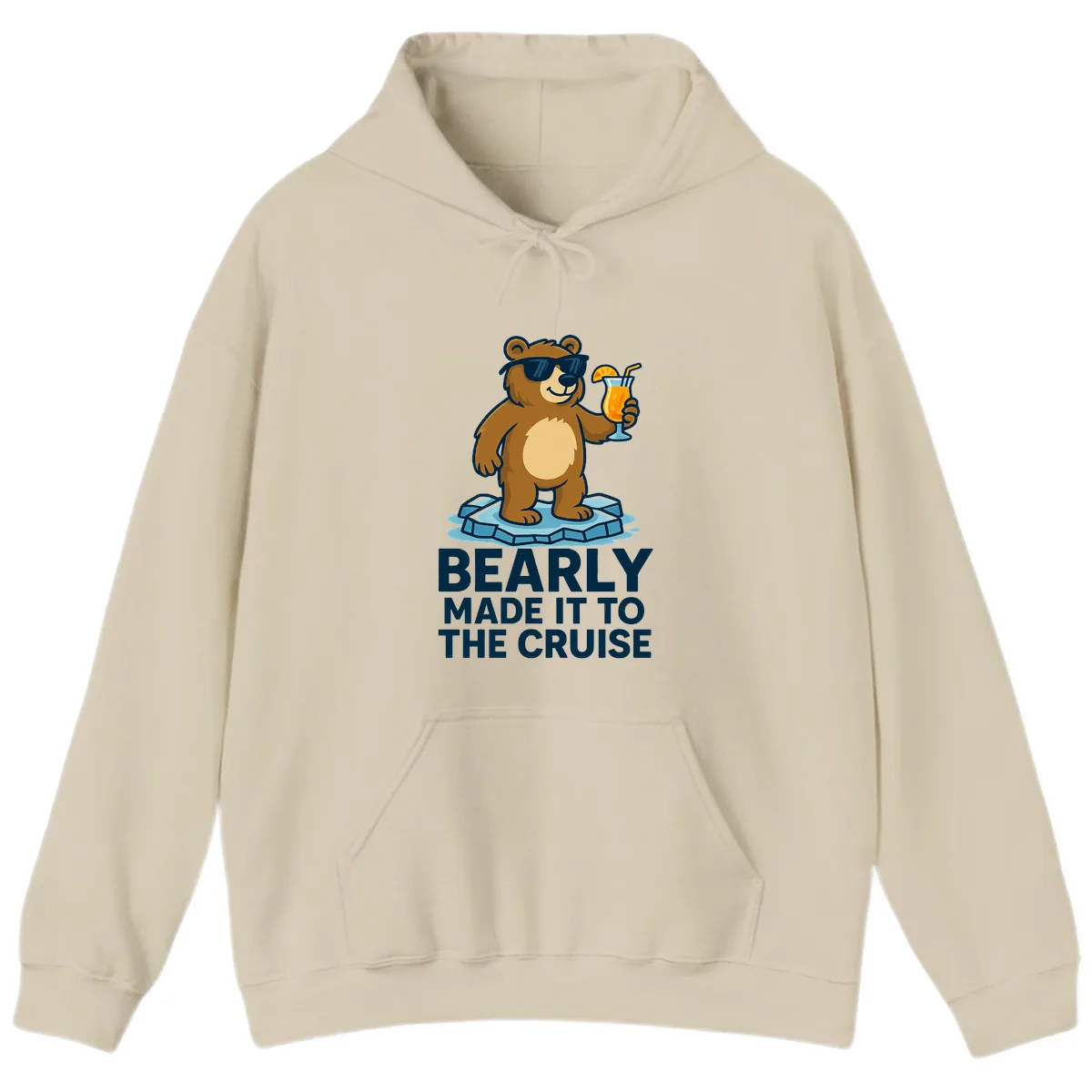 Bearly Made It To The Cruise Hoodie in Sand
