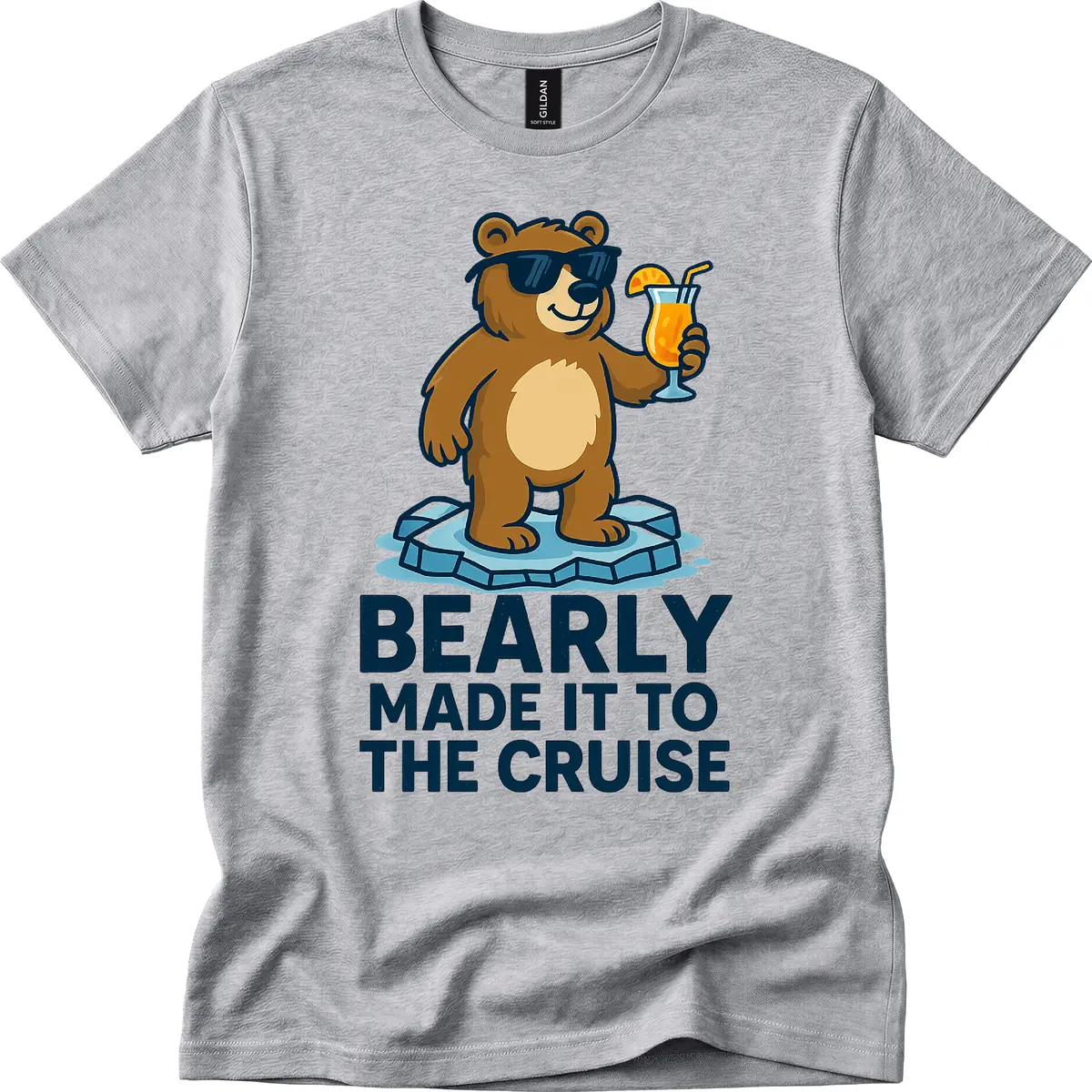 Bearly Made It To The Cruise T-Shirt in Sport Grey