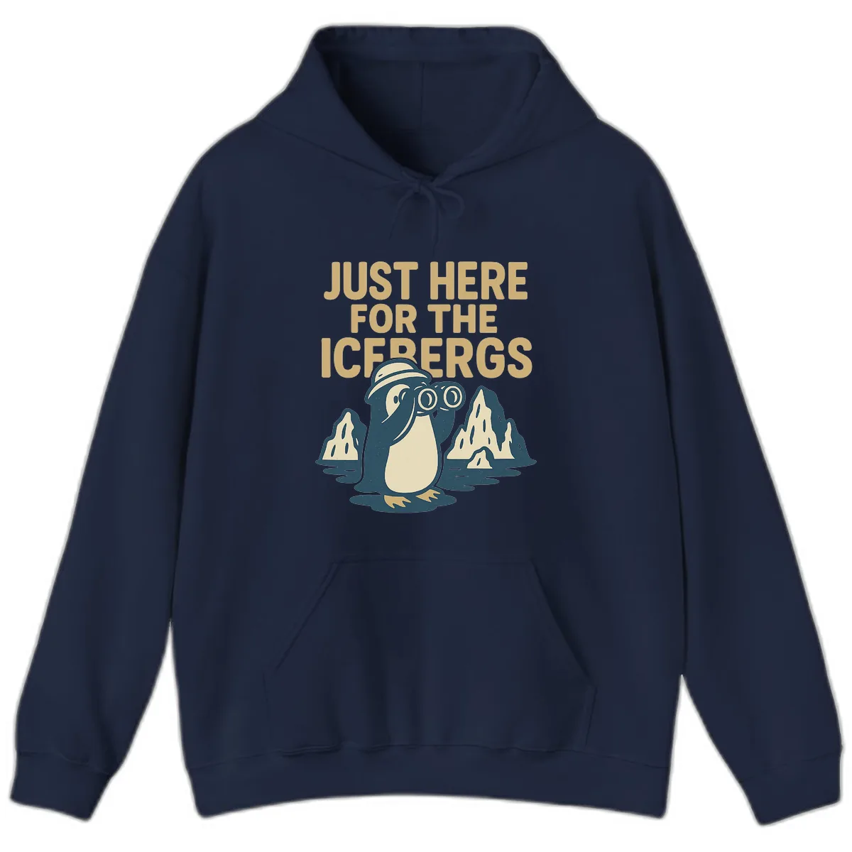 Just Here For The Icebergs Hoodie in Navy