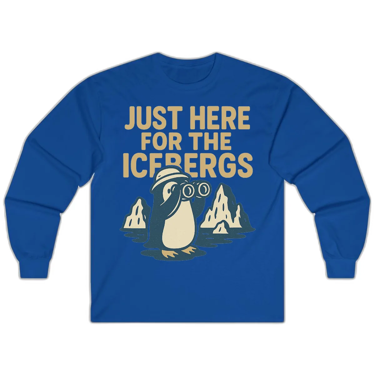 Just Here For The Icebergs Long Sleeve in Royal