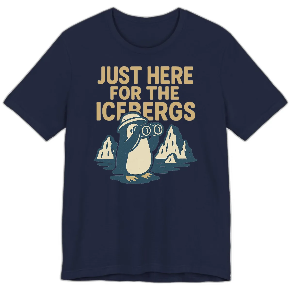 Just Here For The Icebergs Premium T-Shirt in Navy