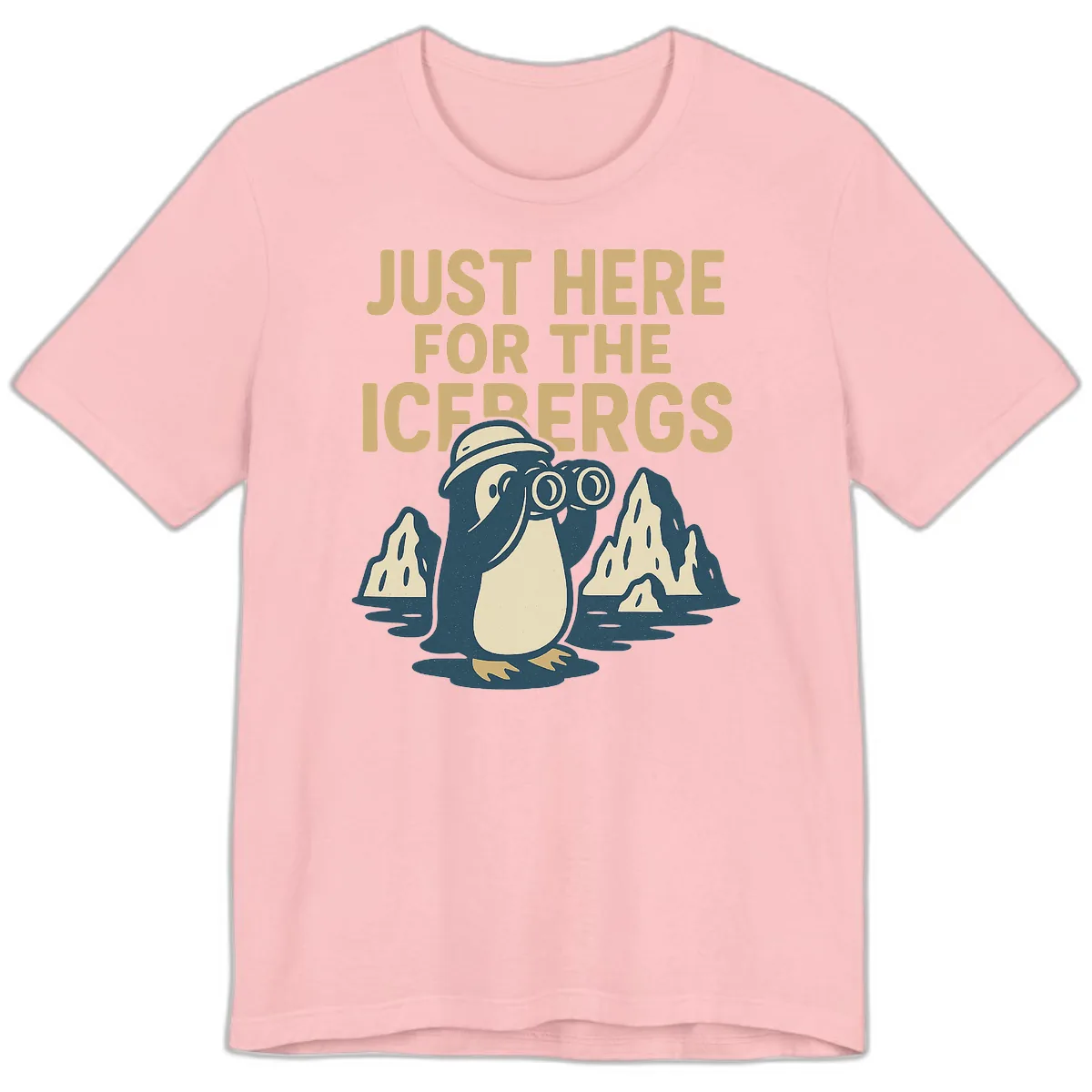 Just Here For The Icebergs Premium T-Shirt in Pink