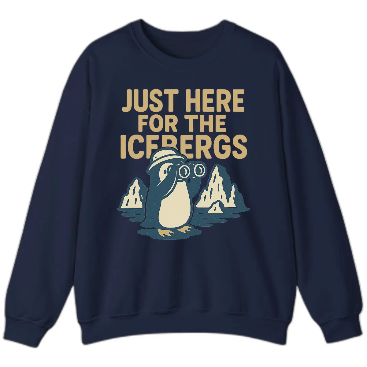 Just Here For The Icebergs Sweatshirt in Navy