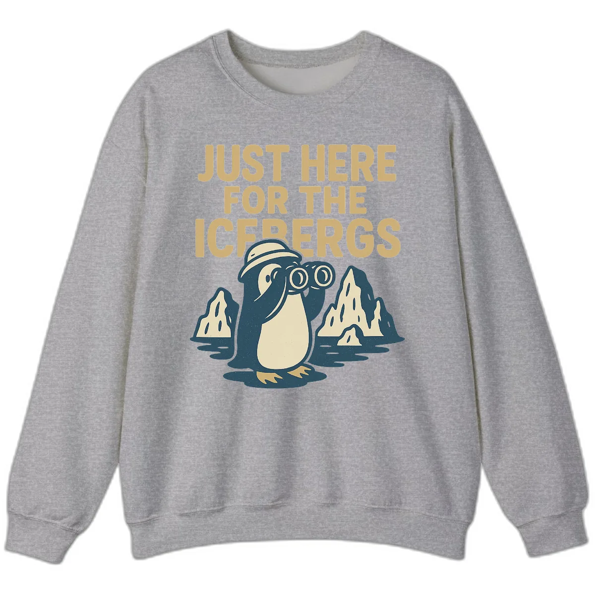 Just Here For The Icebergs Sweatshirt in Sport Grey