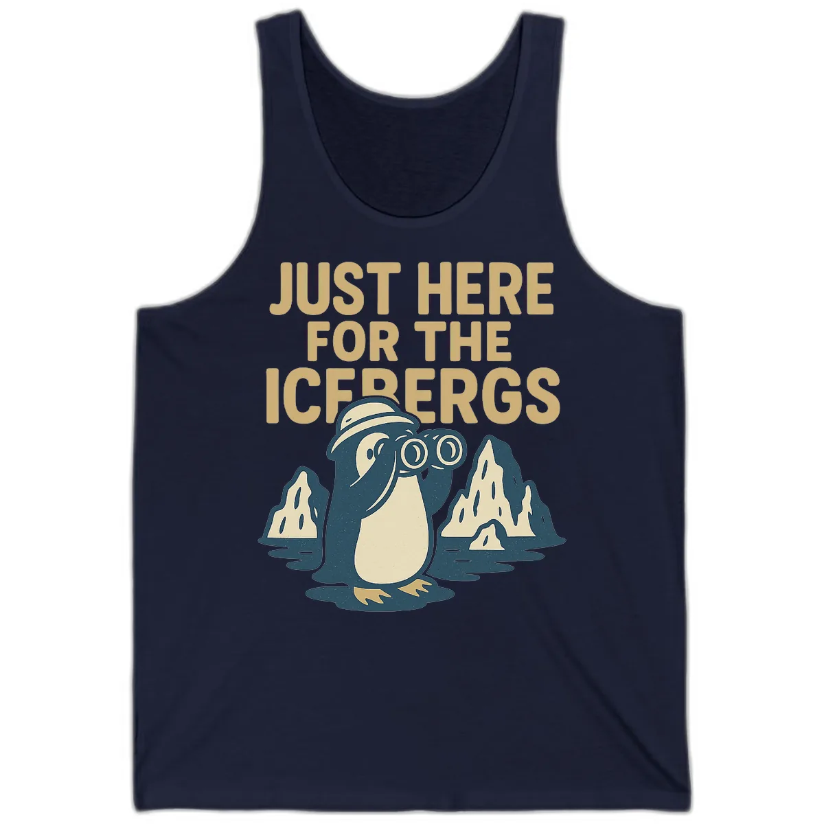 Just Here For The Icebergs Tank in Navy