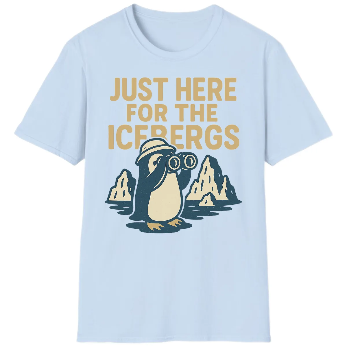 Just Here For The Icebergs T-Shirt in Light Blue