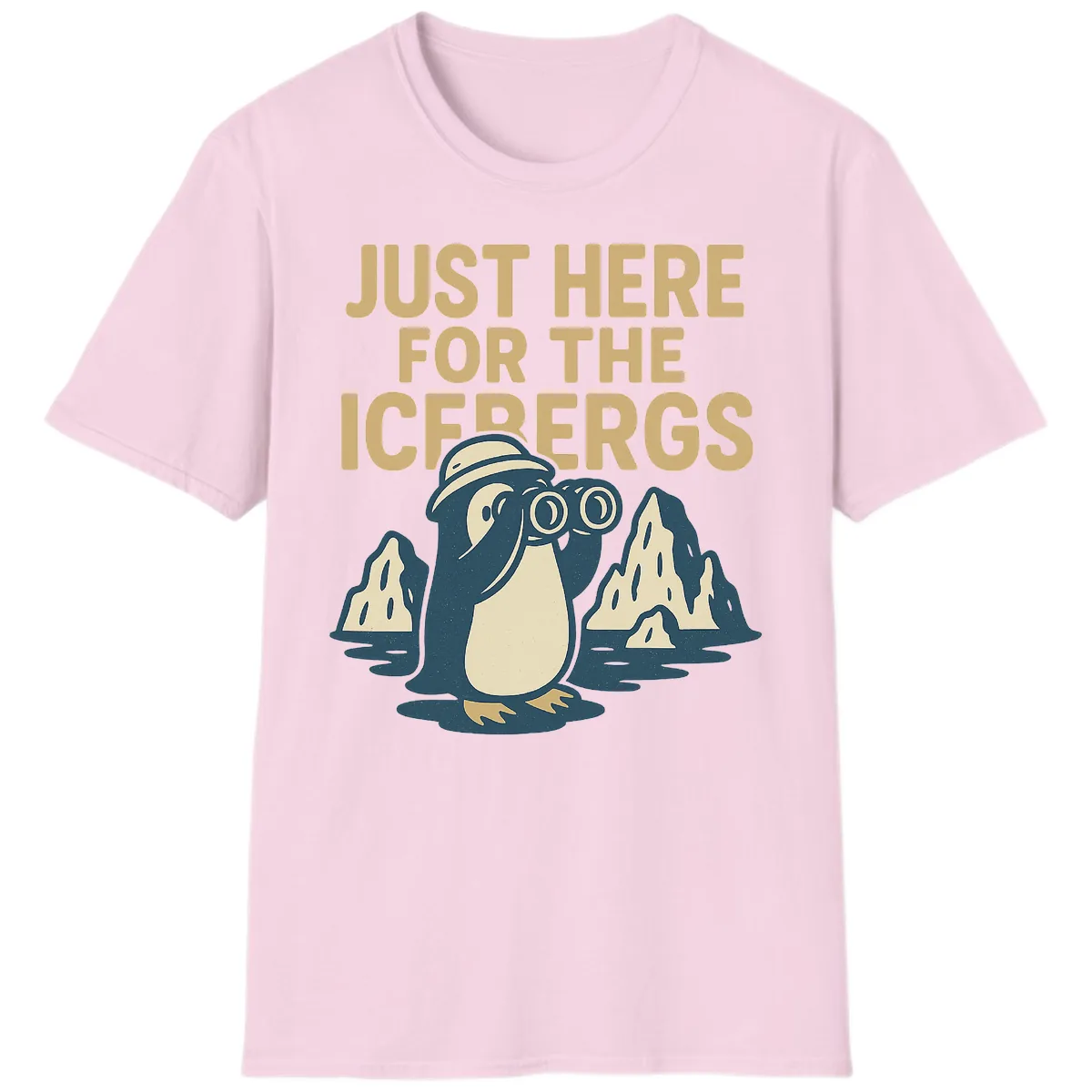 Just Here For The Icebergs T-Shirt in Light Pink