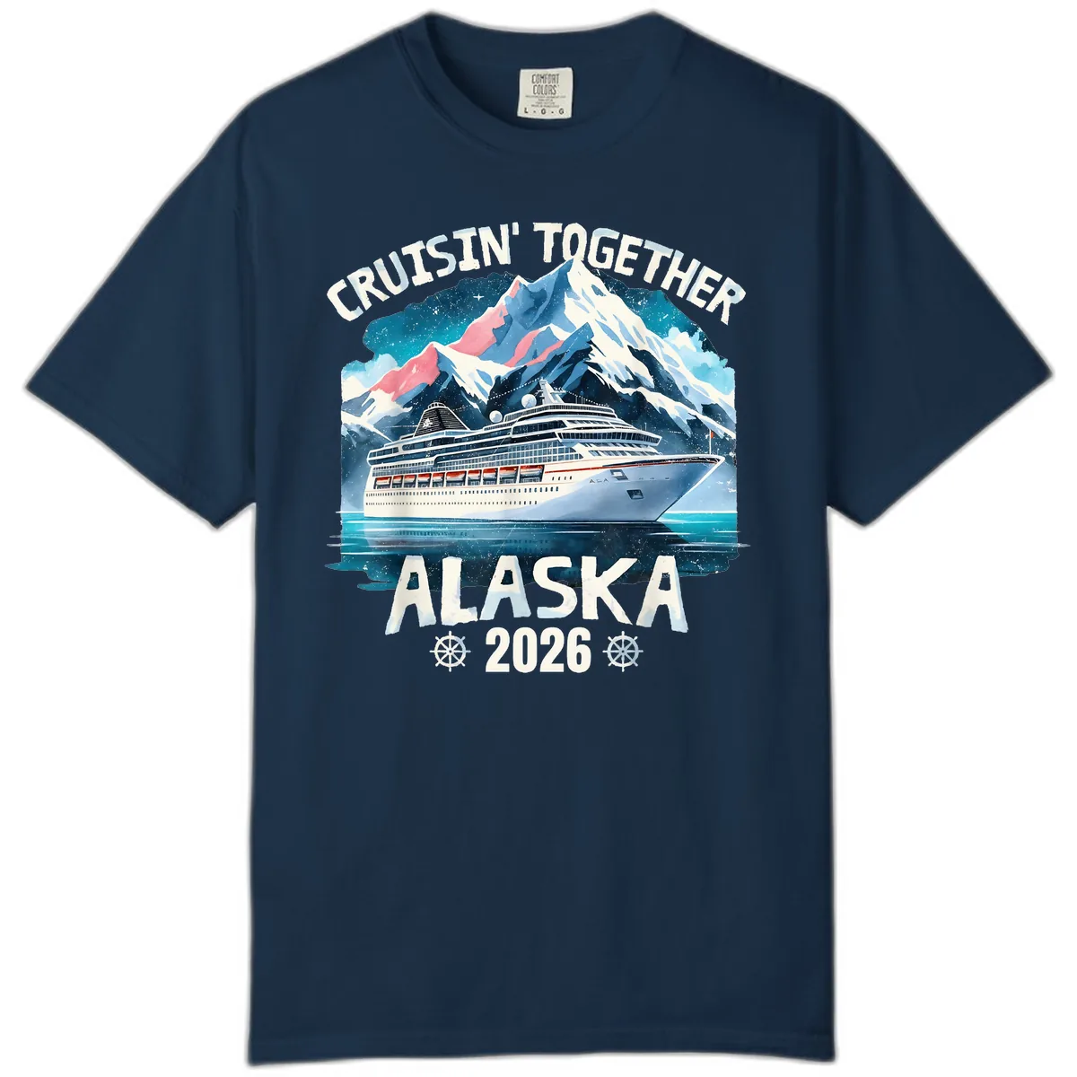 Cruising Into Alaska 2025 Comfort Color in True Navy