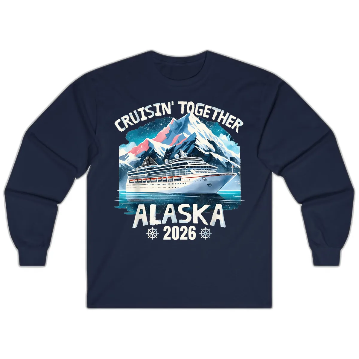 Cruising Into Alaska 2025 Long Sleeve in Navy