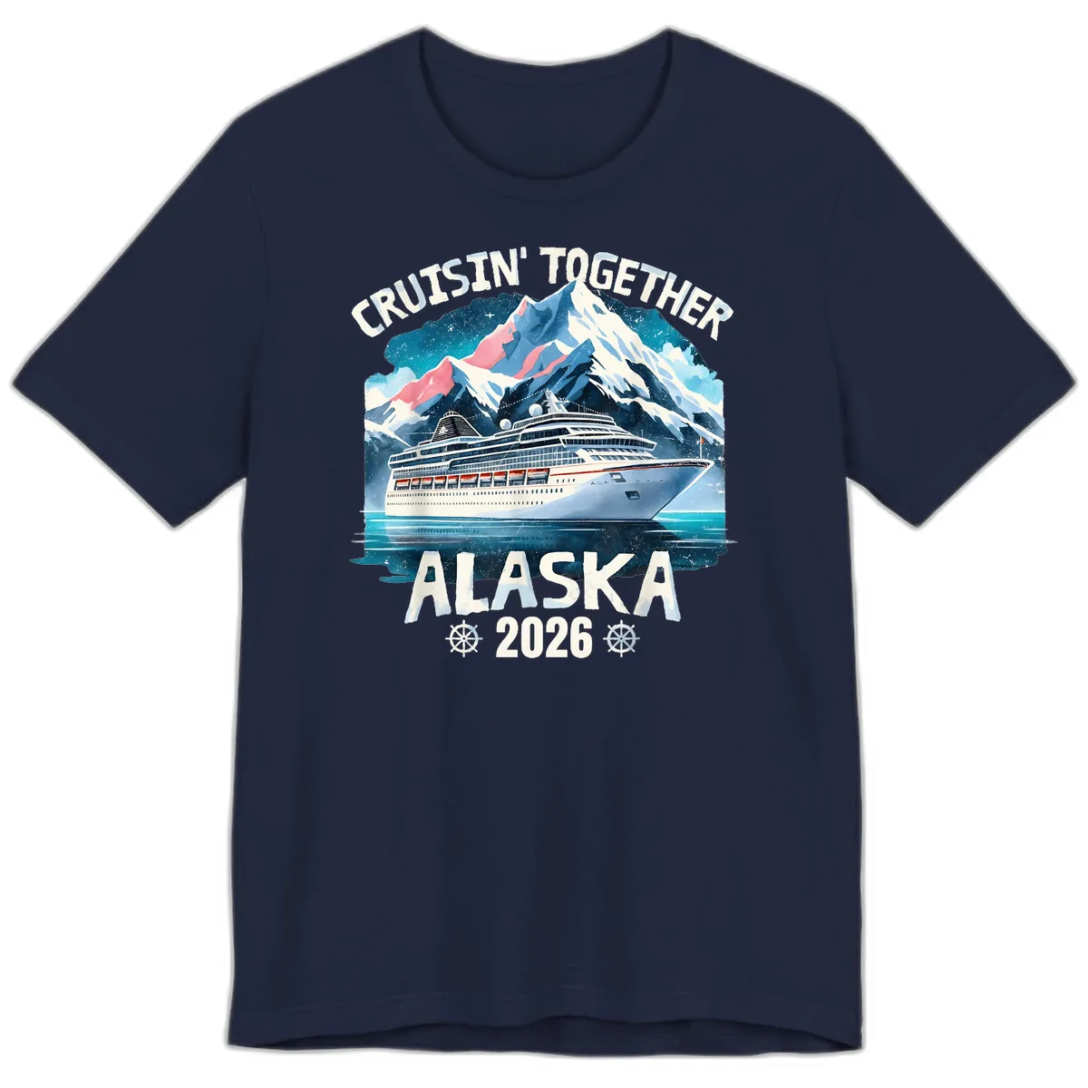 Cruising Into Alaska 2025 Premium T-Shirt in Navy