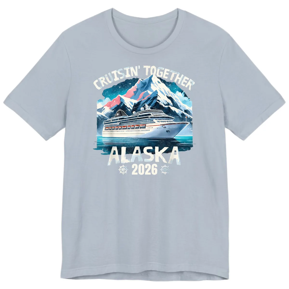 Cruising Into Alaska 2025 Premium T-Shirt in Light Blue