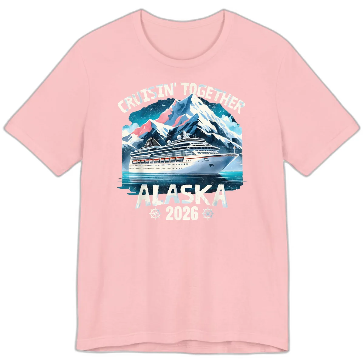 Cruising Into Alaska 2025 Premium T-Shirt in Pink