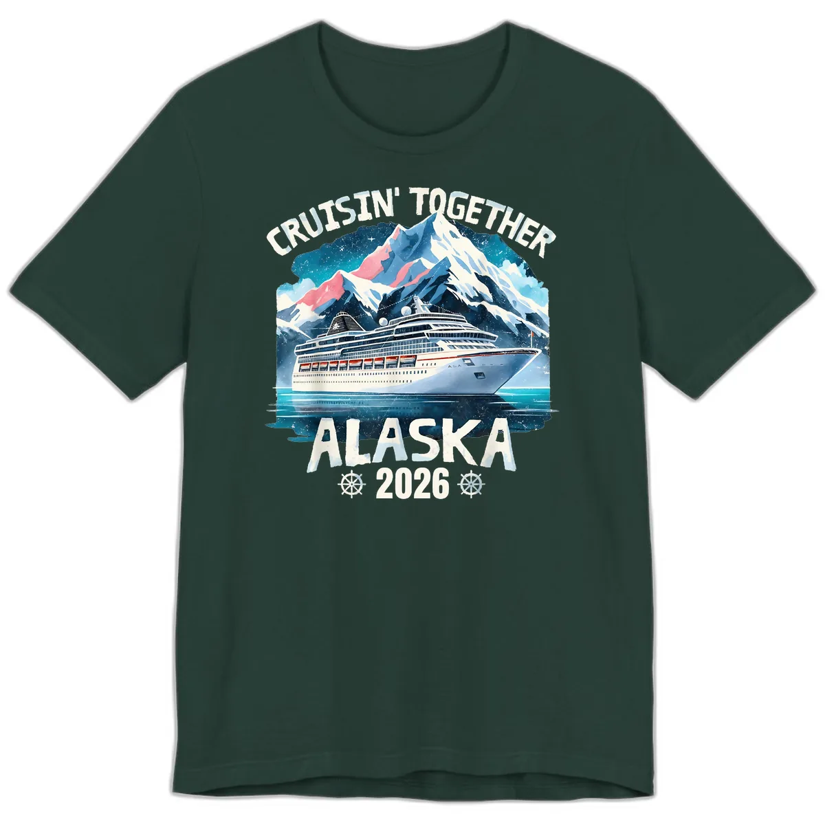 Cruising Into Alaska 2025 Premium T-Shirt in Forest