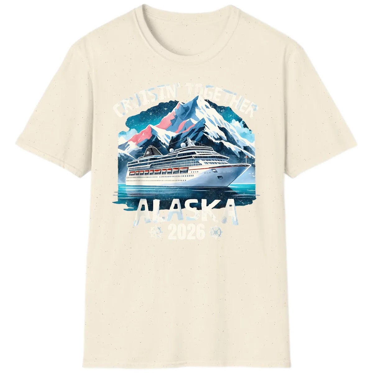 Cruising Into Alaska 2025 T-Shirt in Natural