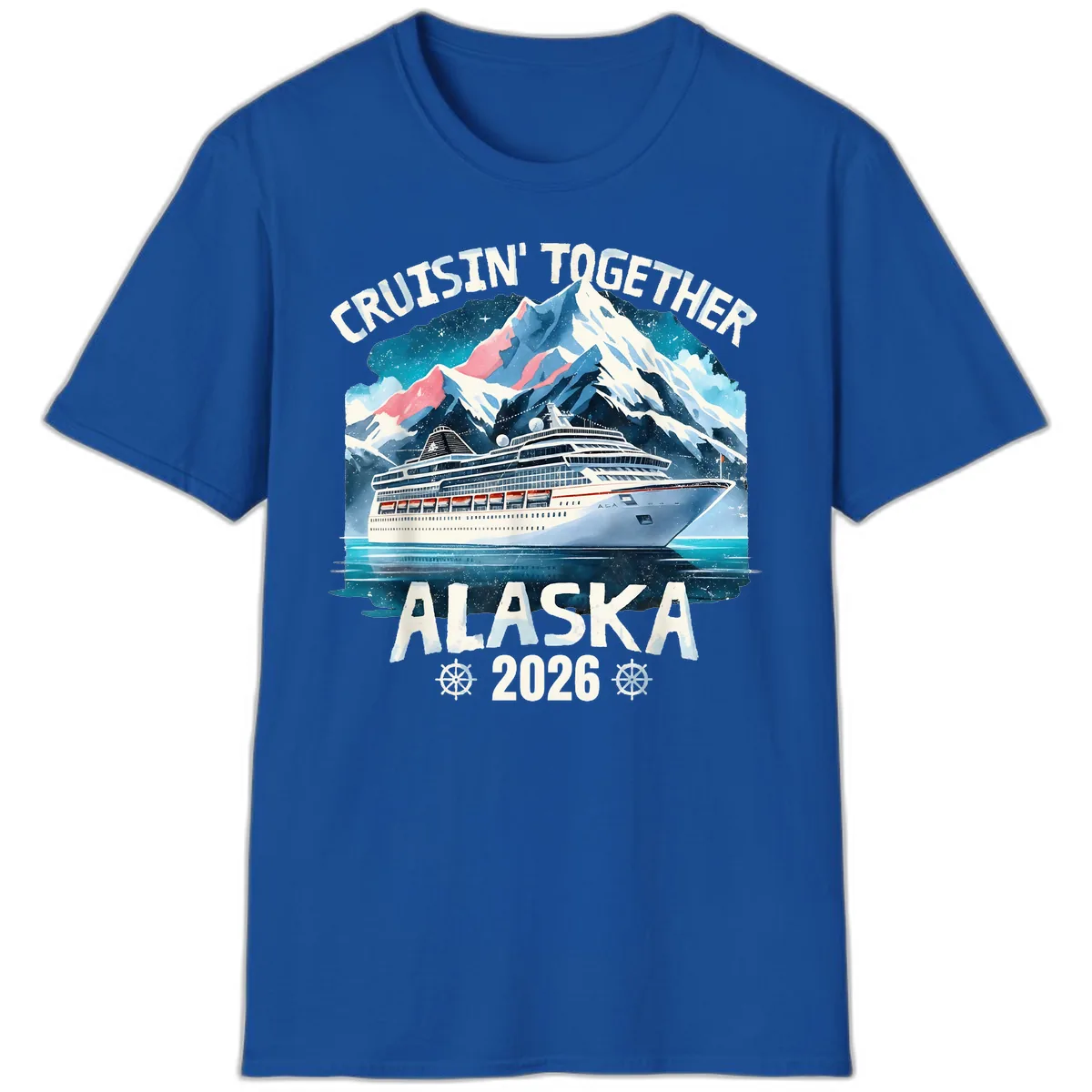 Cruising Into Alaska 2025 T-Shirt in Royal
