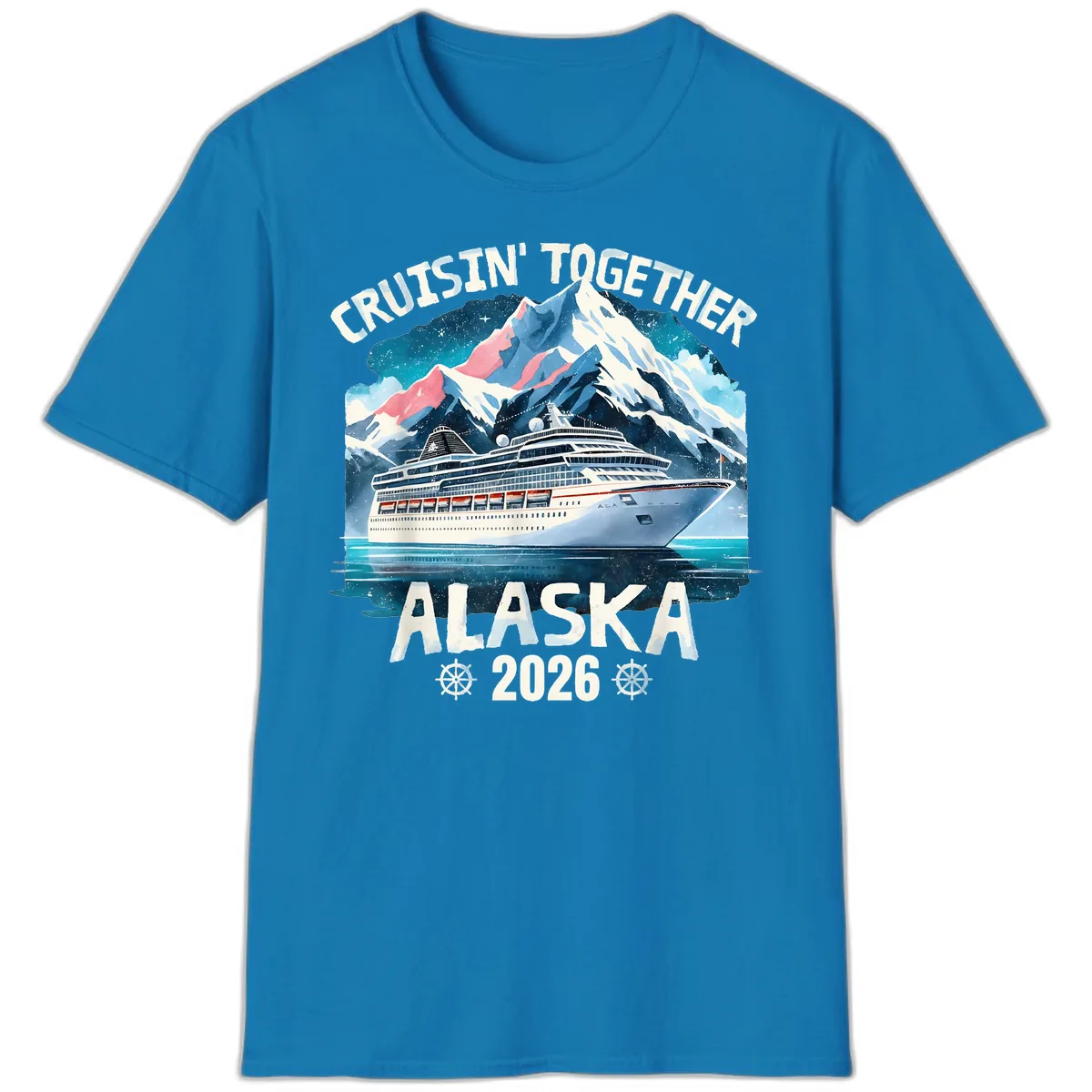 Cruising Into Alaska 2025 T-Shirt in Sapphire