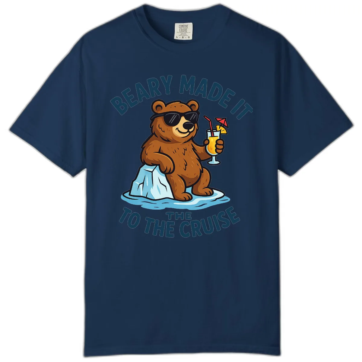 Beary Made It To The Cruise Comfort Color in Navy