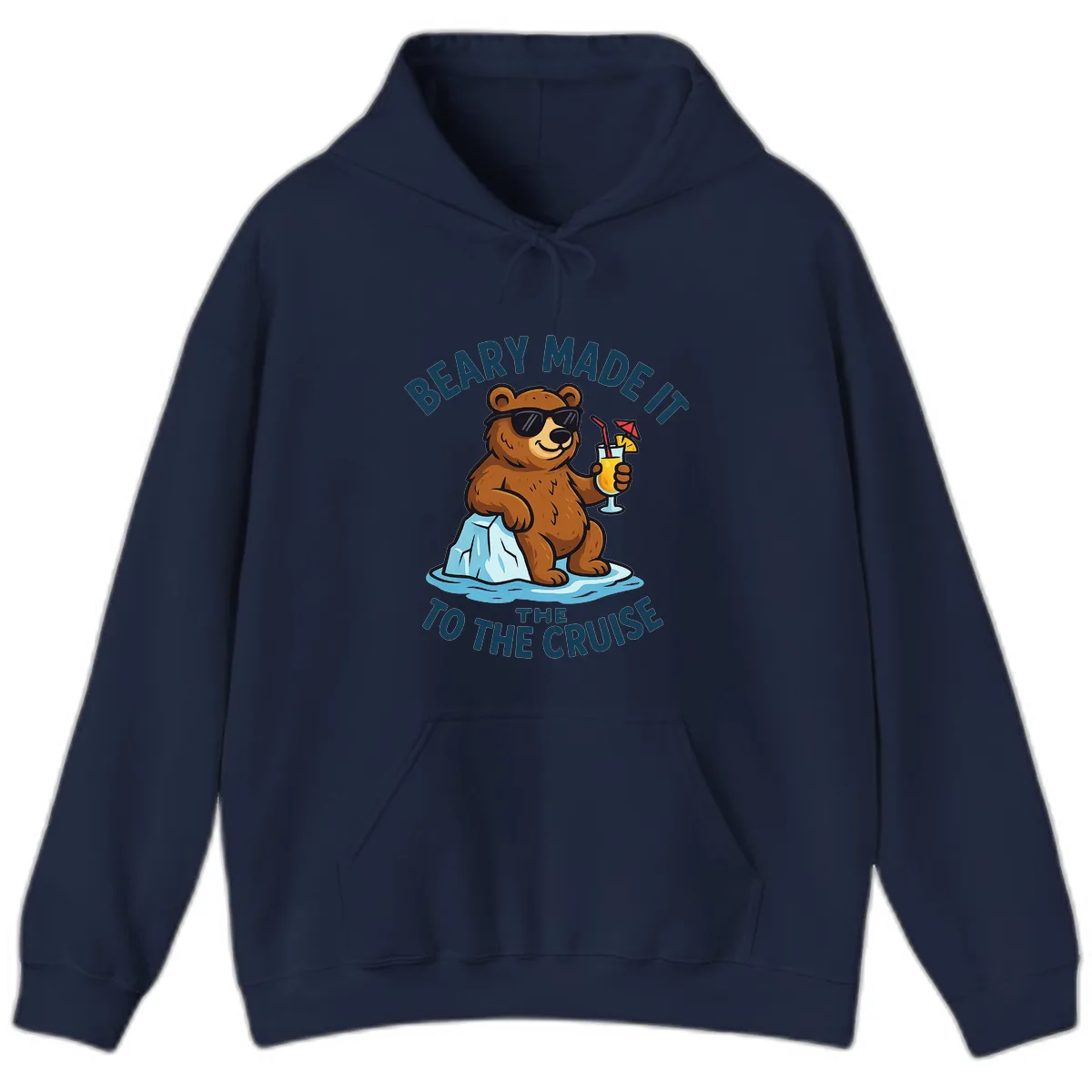 Beary Made It To The Cruise Hoodie in Navy