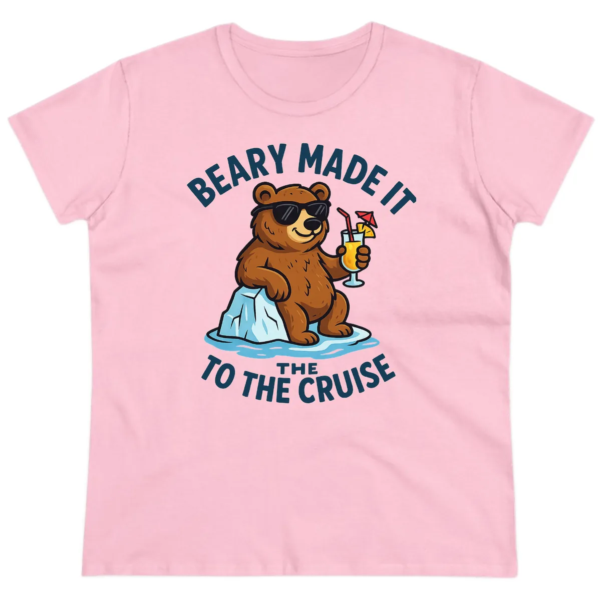 Beary Made It To The Cruise Ladies Tee in Light Pink