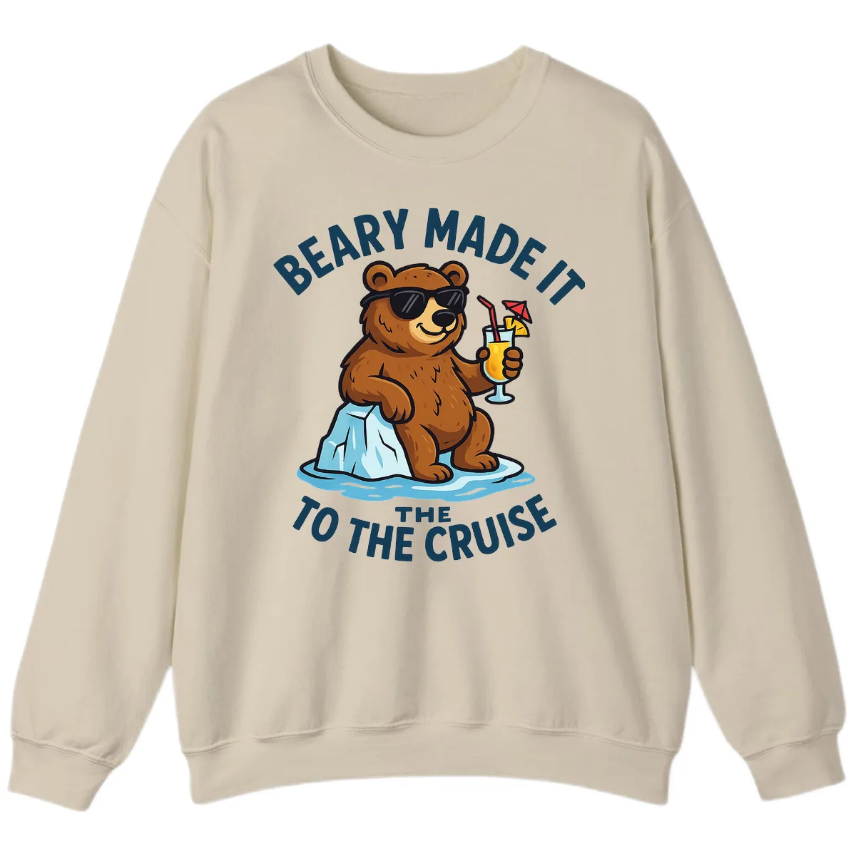 Beary Made It To The Cruise Sweatshirt in Sand