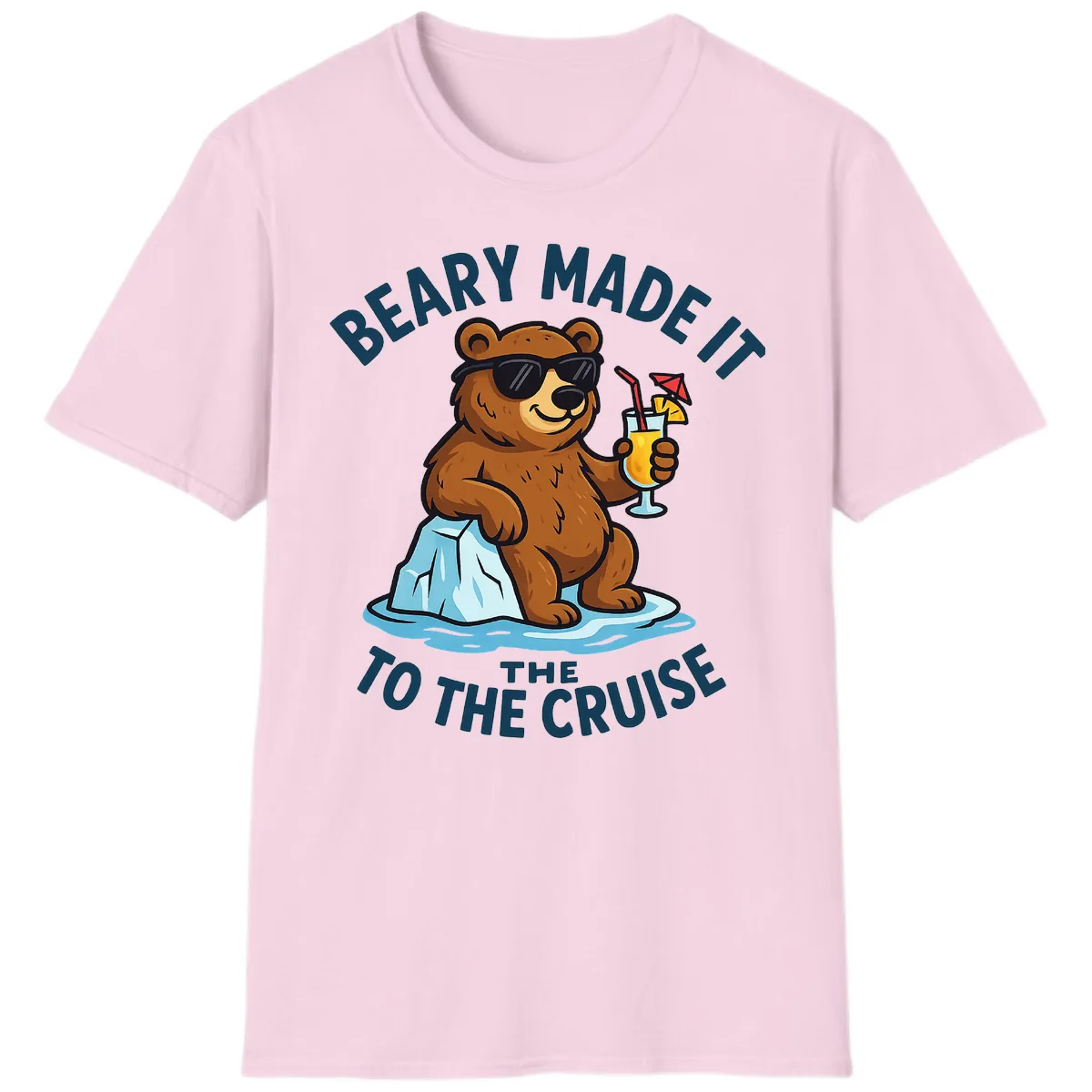 Beary Made It To The Cruise T-Shirt in Light Pink