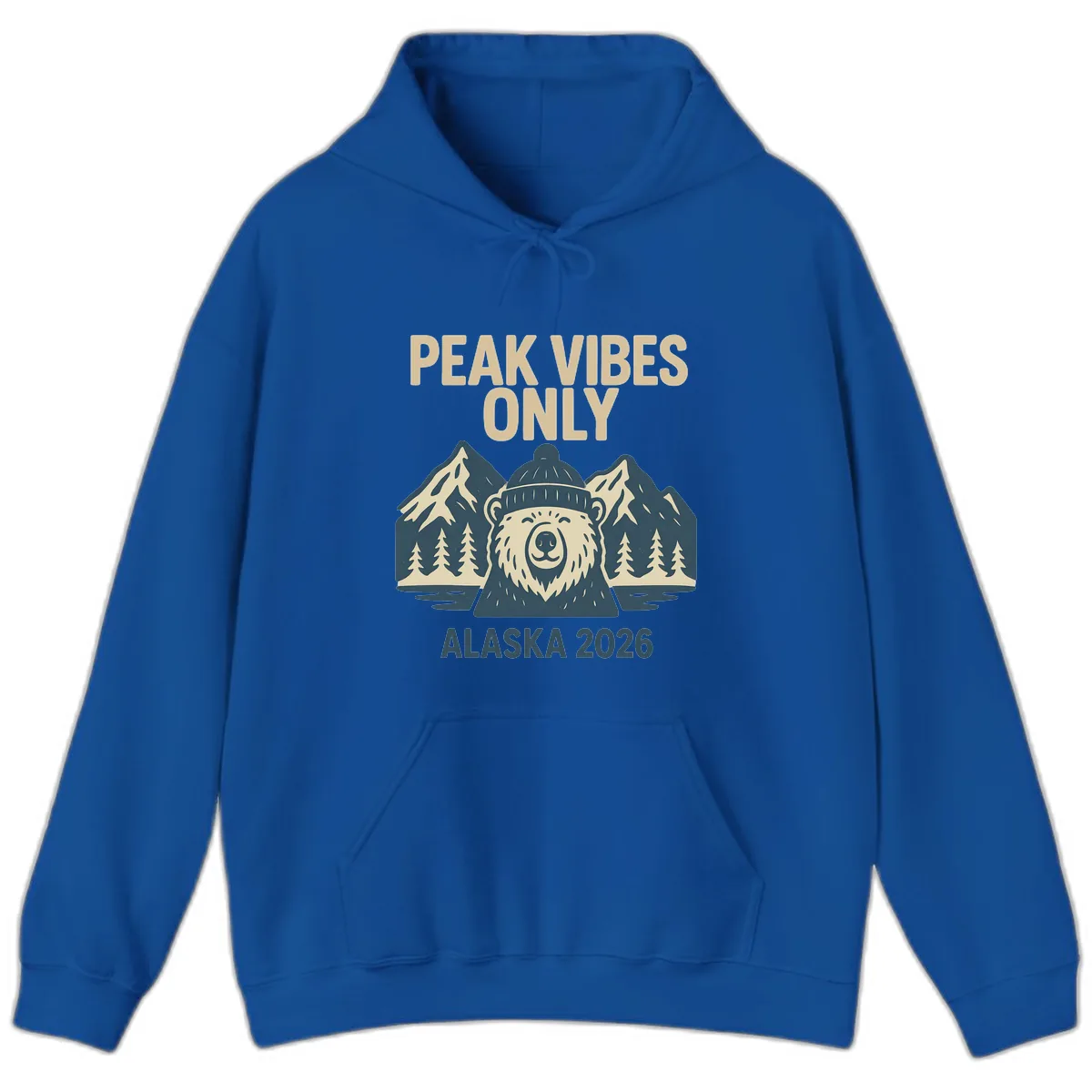 Peak Vibes Only Alaska 2026 Hoodie in Royal