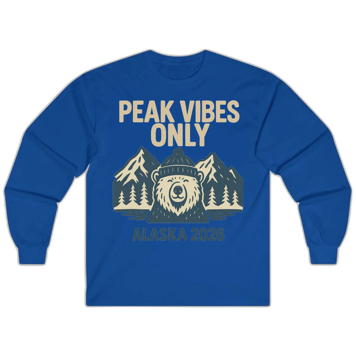 Peak Vibes Only Alaska 2026 Long Sleeve in Royal