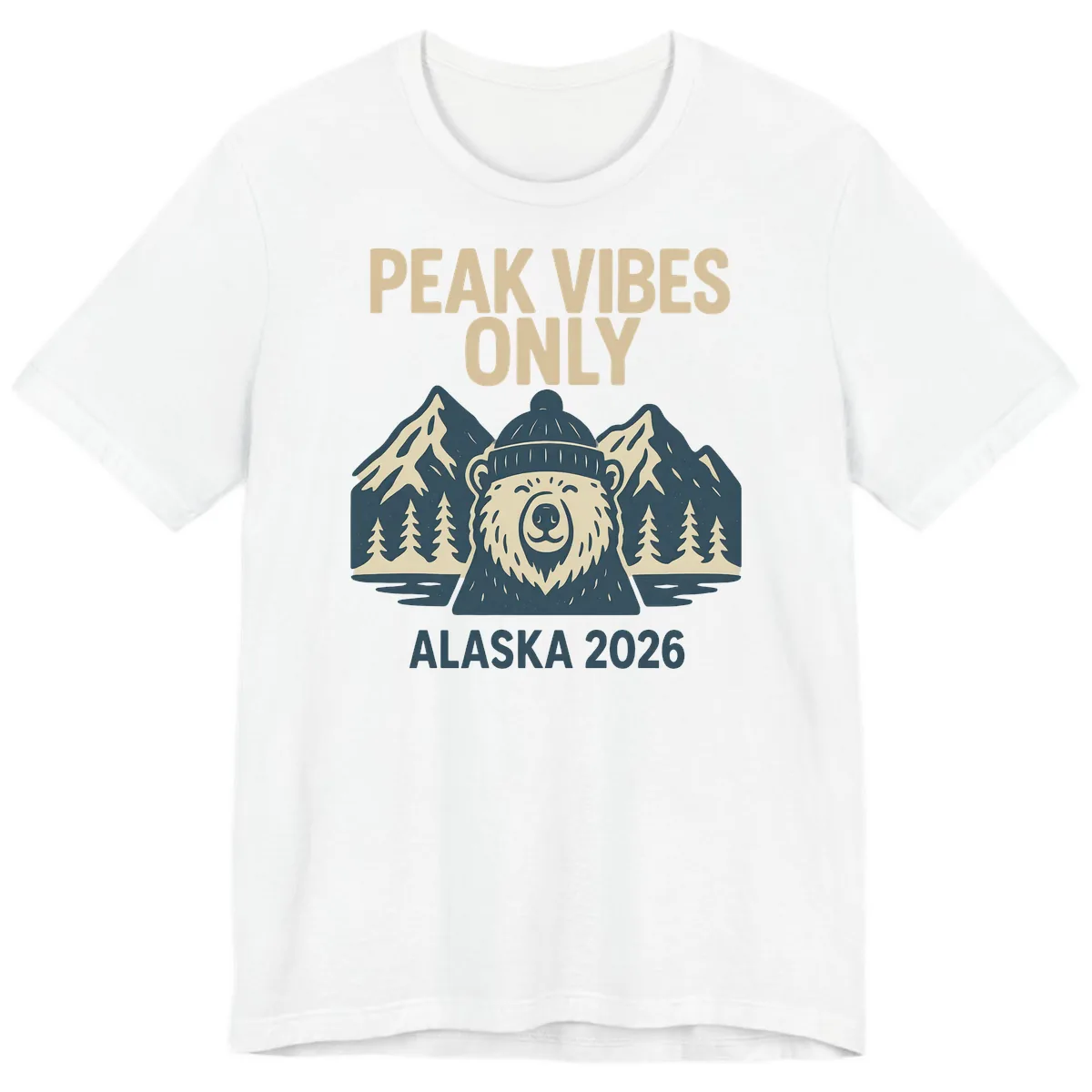 Peak Vibes Only Alaska 2026 Premium T-Shirt in White