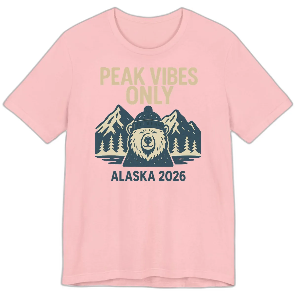Peak Vibes Only Alaska 2026 Premium T-Shirt in Pink
