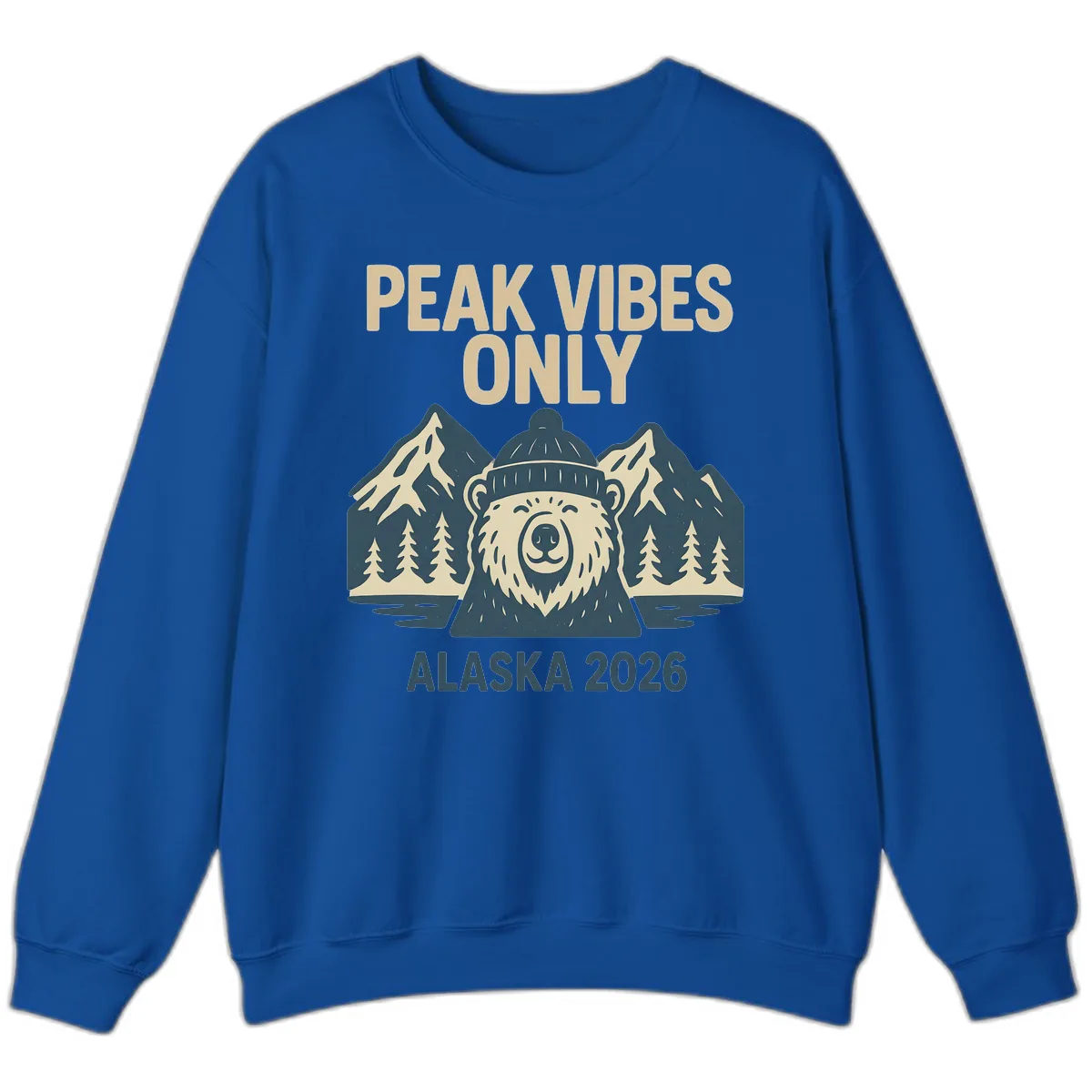 Peak Vibes Only Alaska 2026 Sweatshirt in Royal