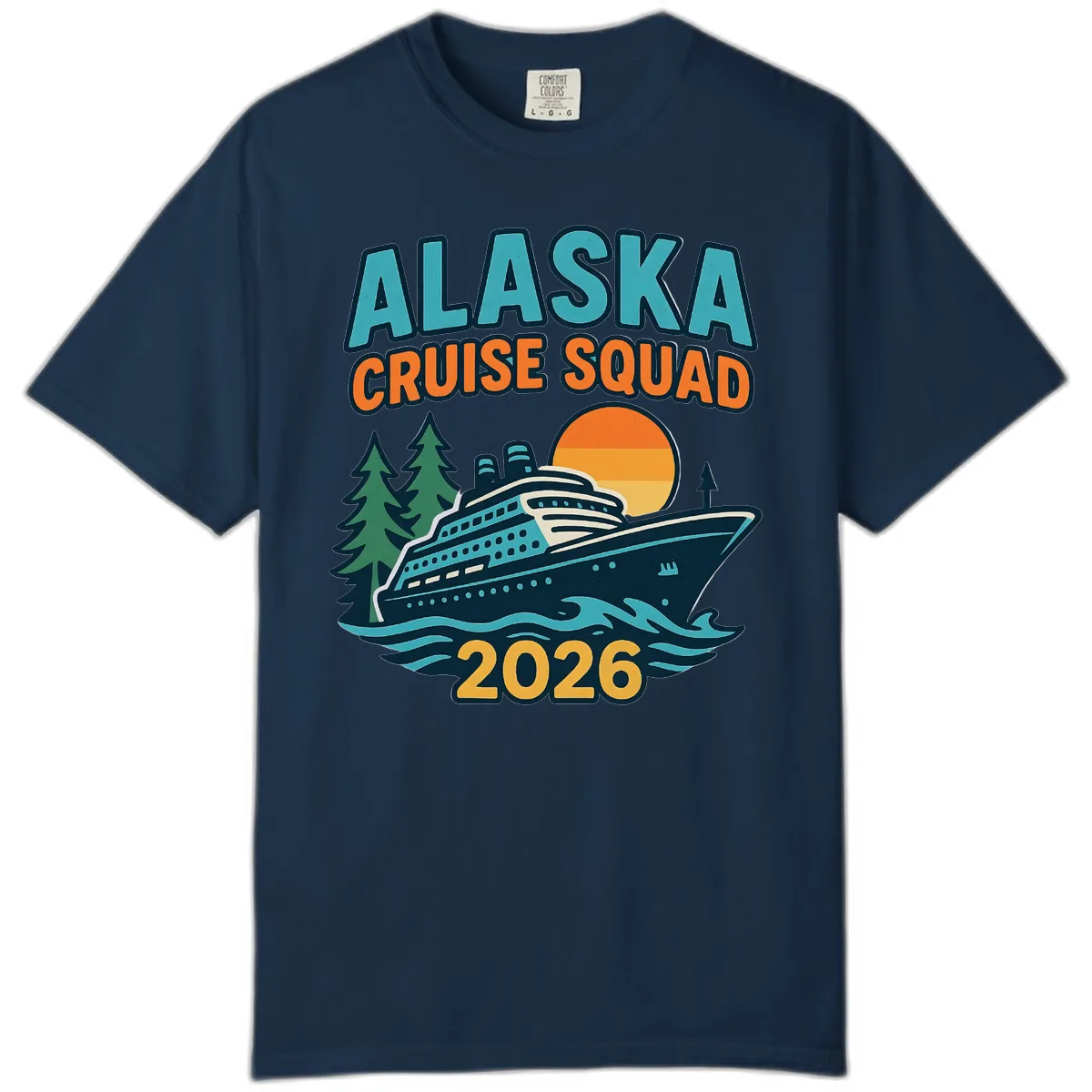 Alaska Cruise Squad 2026 Comfort Color in True Navy