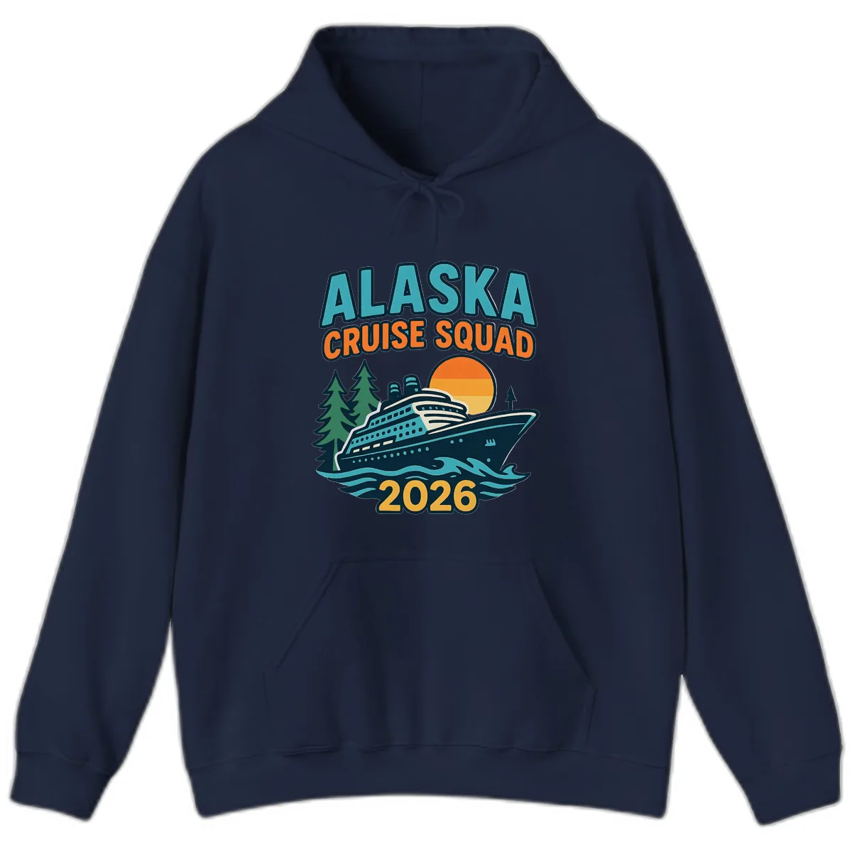 Alaska Cruise Squad 2026 Hoodie in Navy