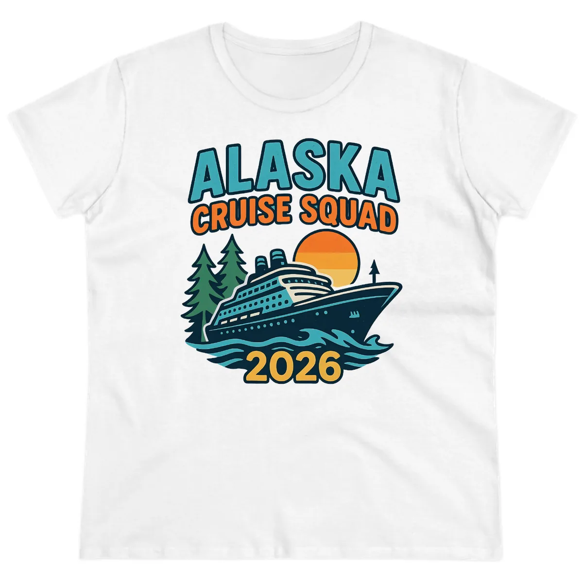 Alaska Cruise Squad 2026 Ladies Tee in White