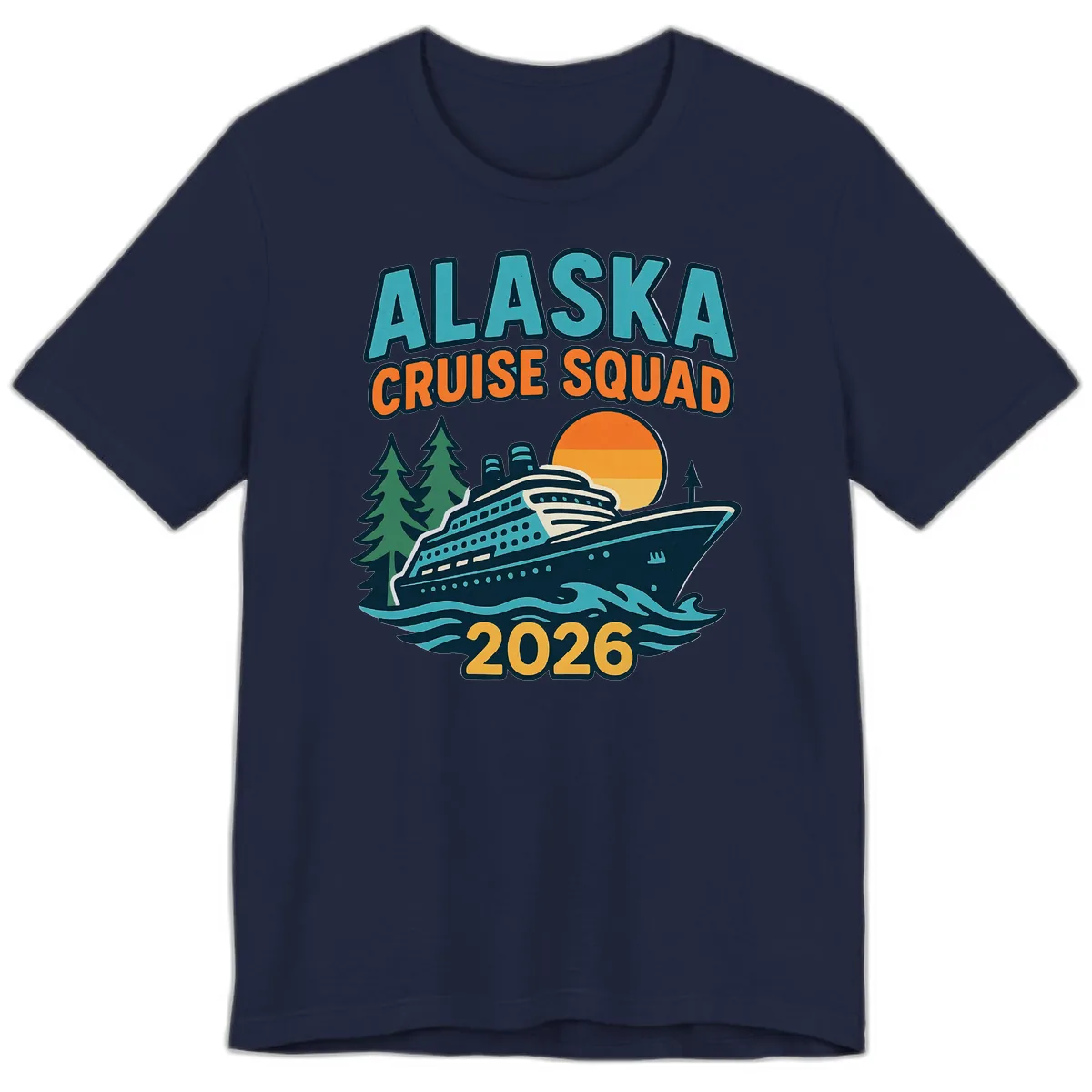 Alaska Cruise Squad 2026 Premium T-Shirt in Navy